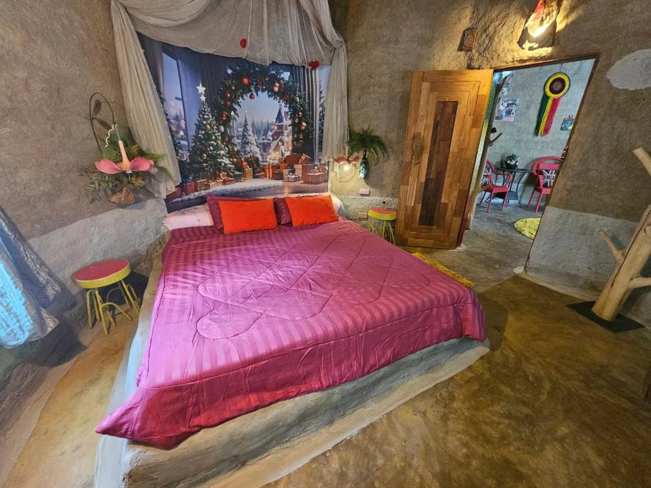 Bed in Clay House Chiang Mai By Alphatel