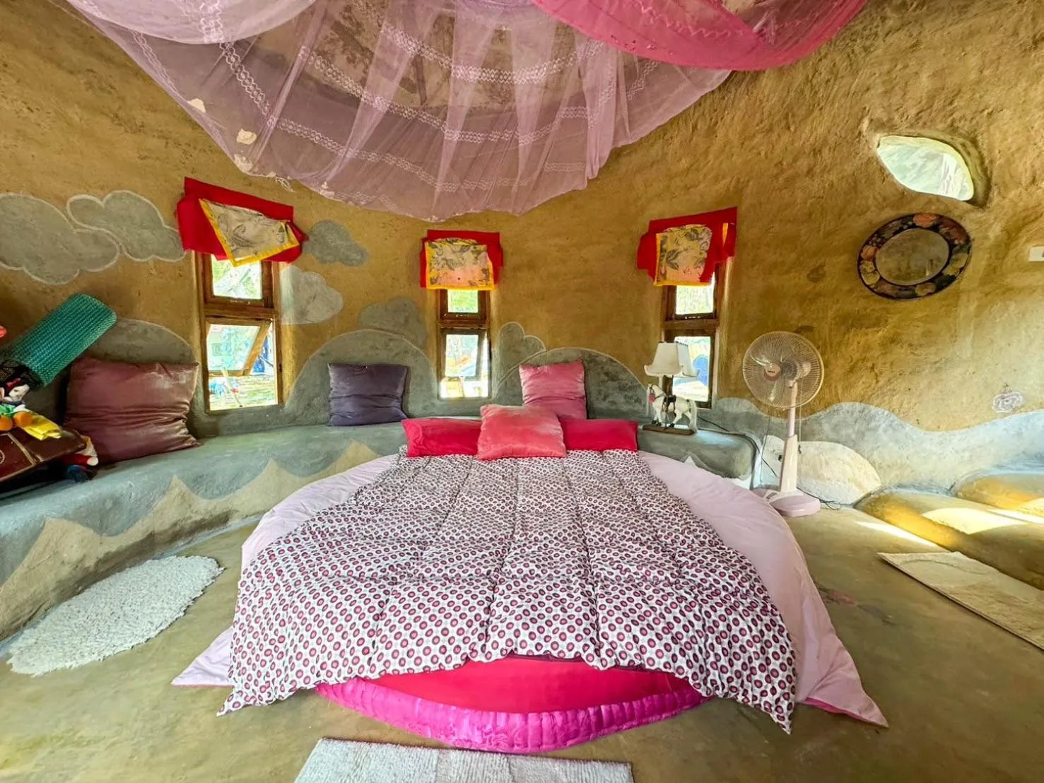 Bed in Clay House Chiang Mai By Alphatel