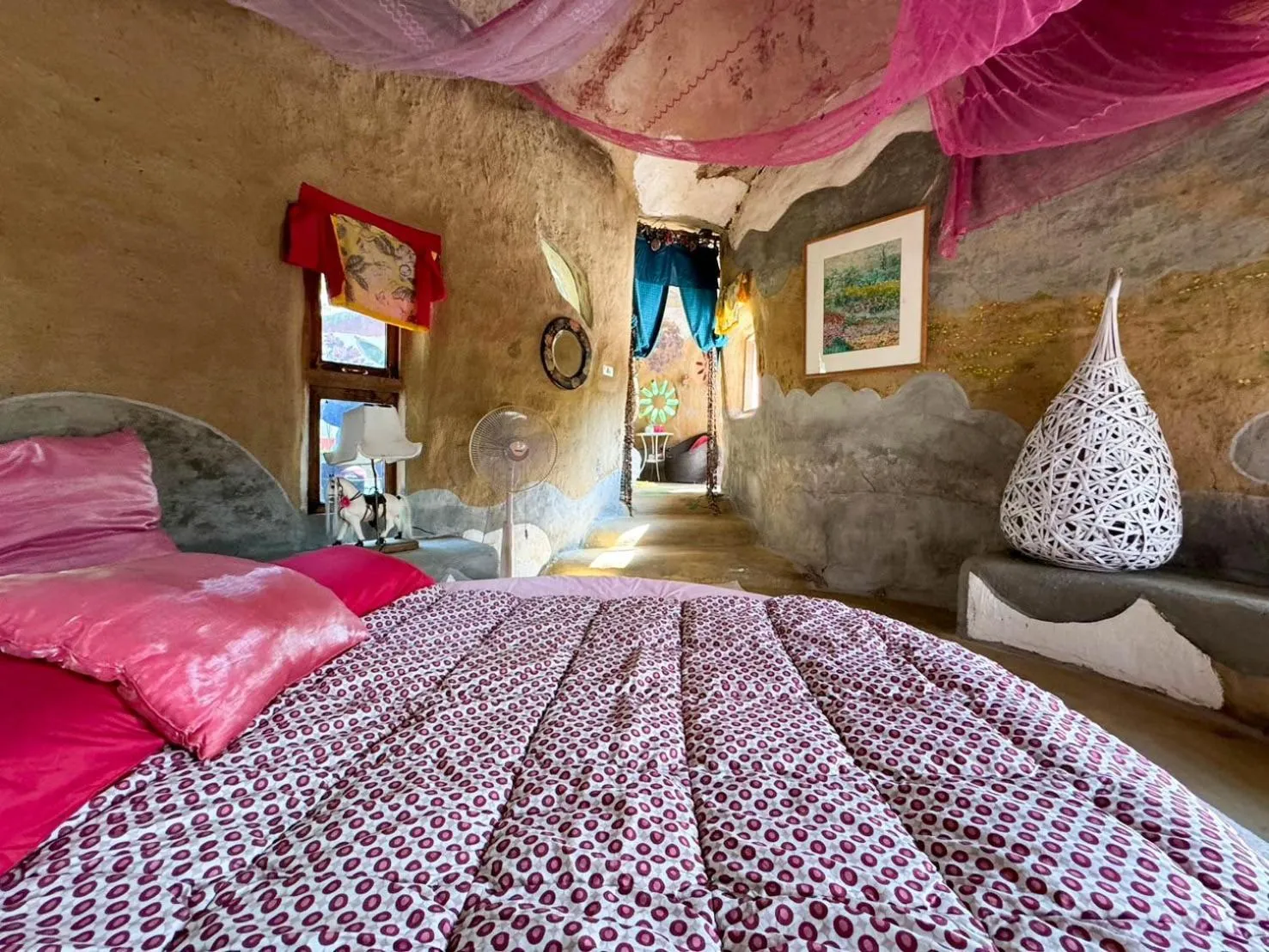 Bed in Clay House Chiang Mai By Alphatel