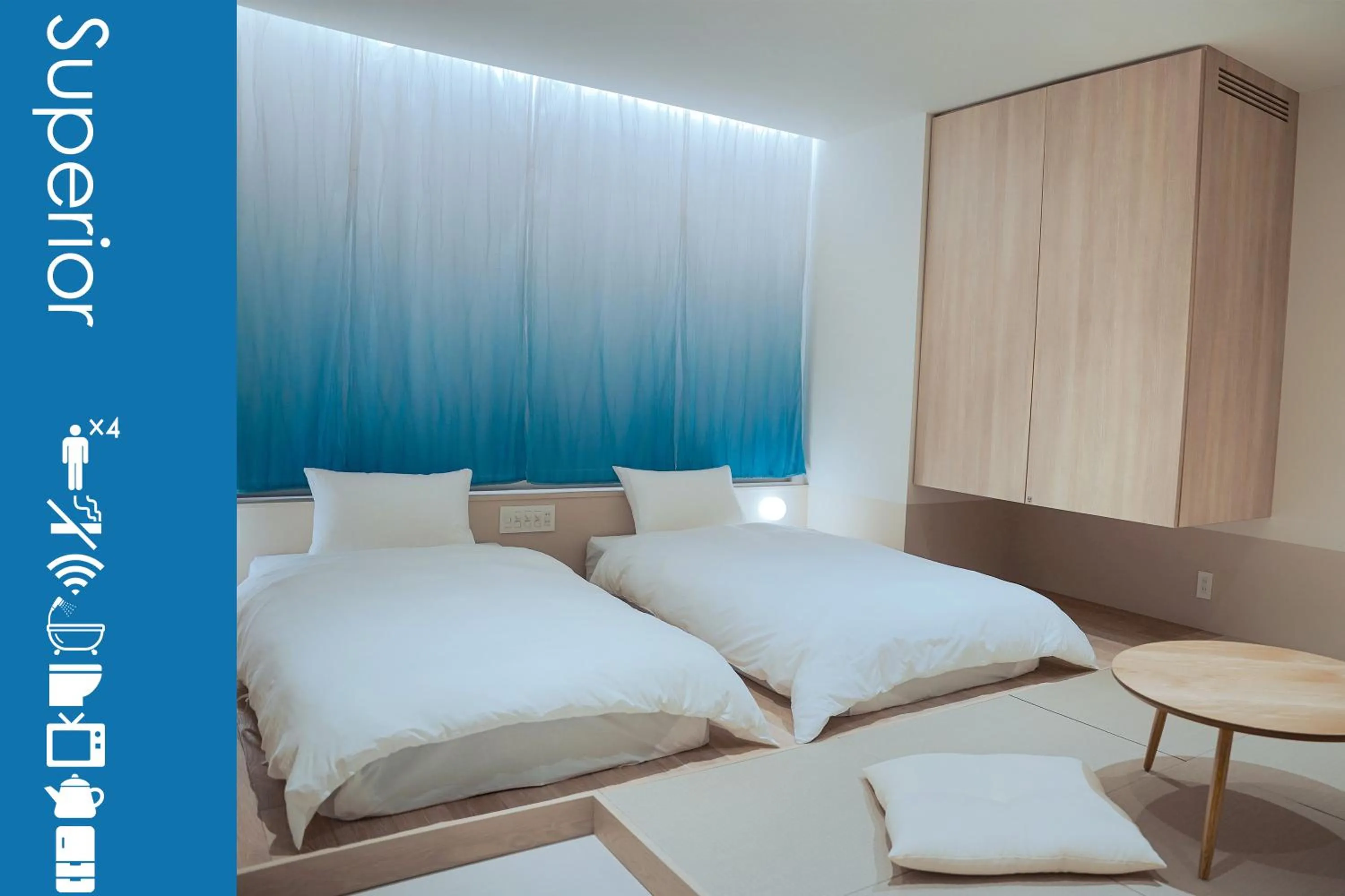 Photo of the whole room, Bed in SEKAI HOTEL Takaoka