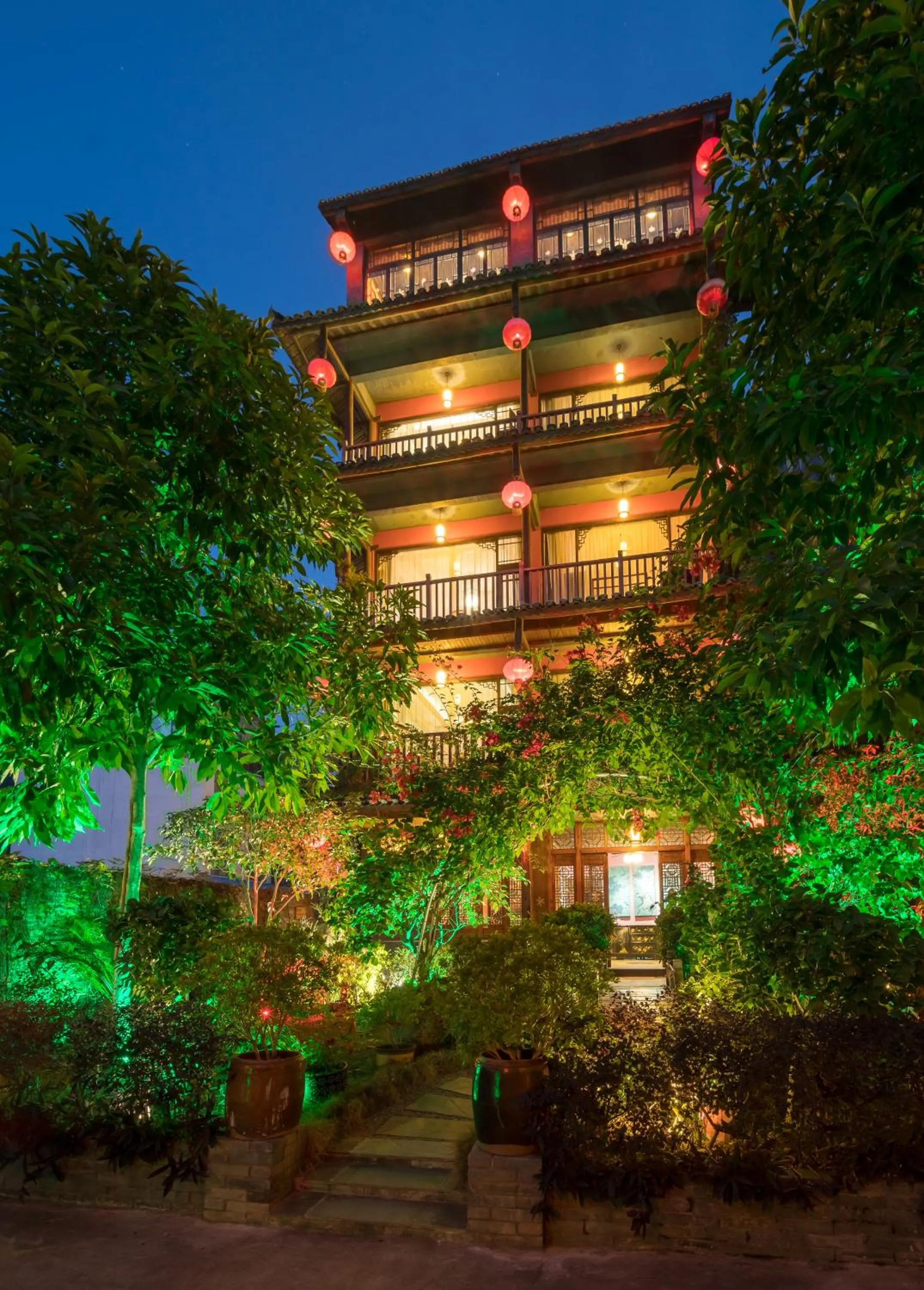 Property building in Yangshuo Mountain Nest Boutique Hotel