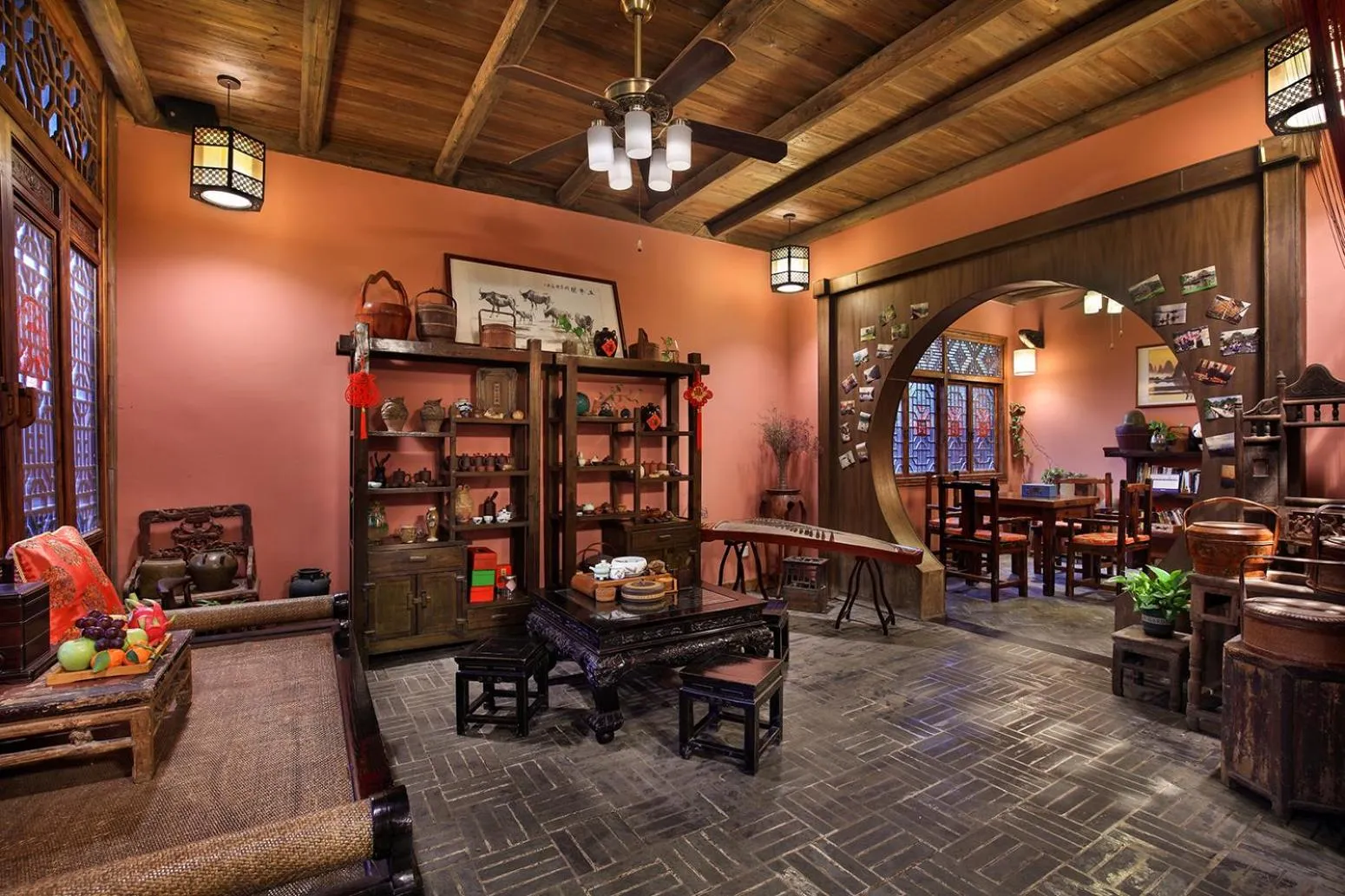 Lobby or reception in Yangshuo Mountain Nest Boutique Hotel