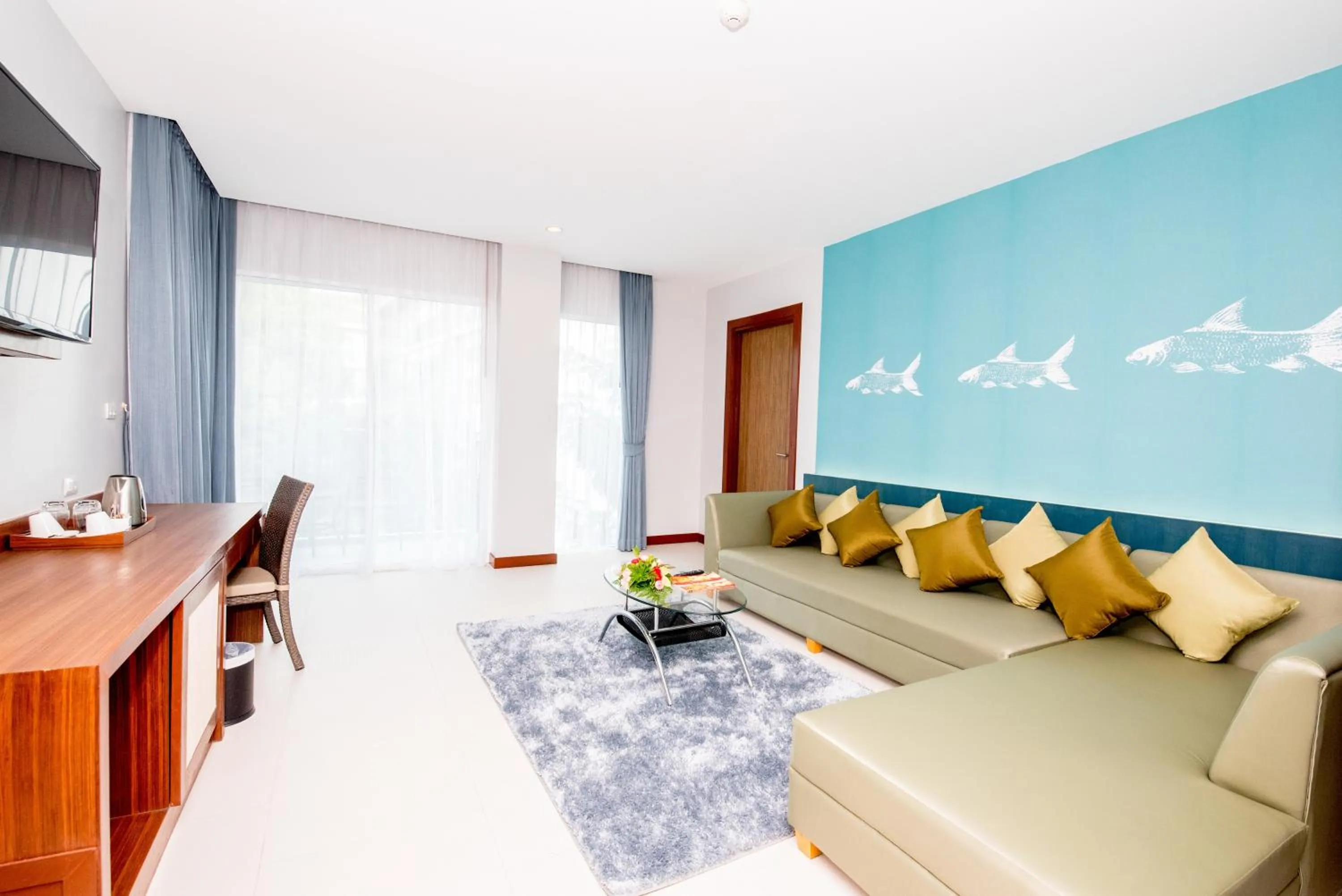 Living room in Fishermens Harbour Urban Resort - SHA Extra Plus