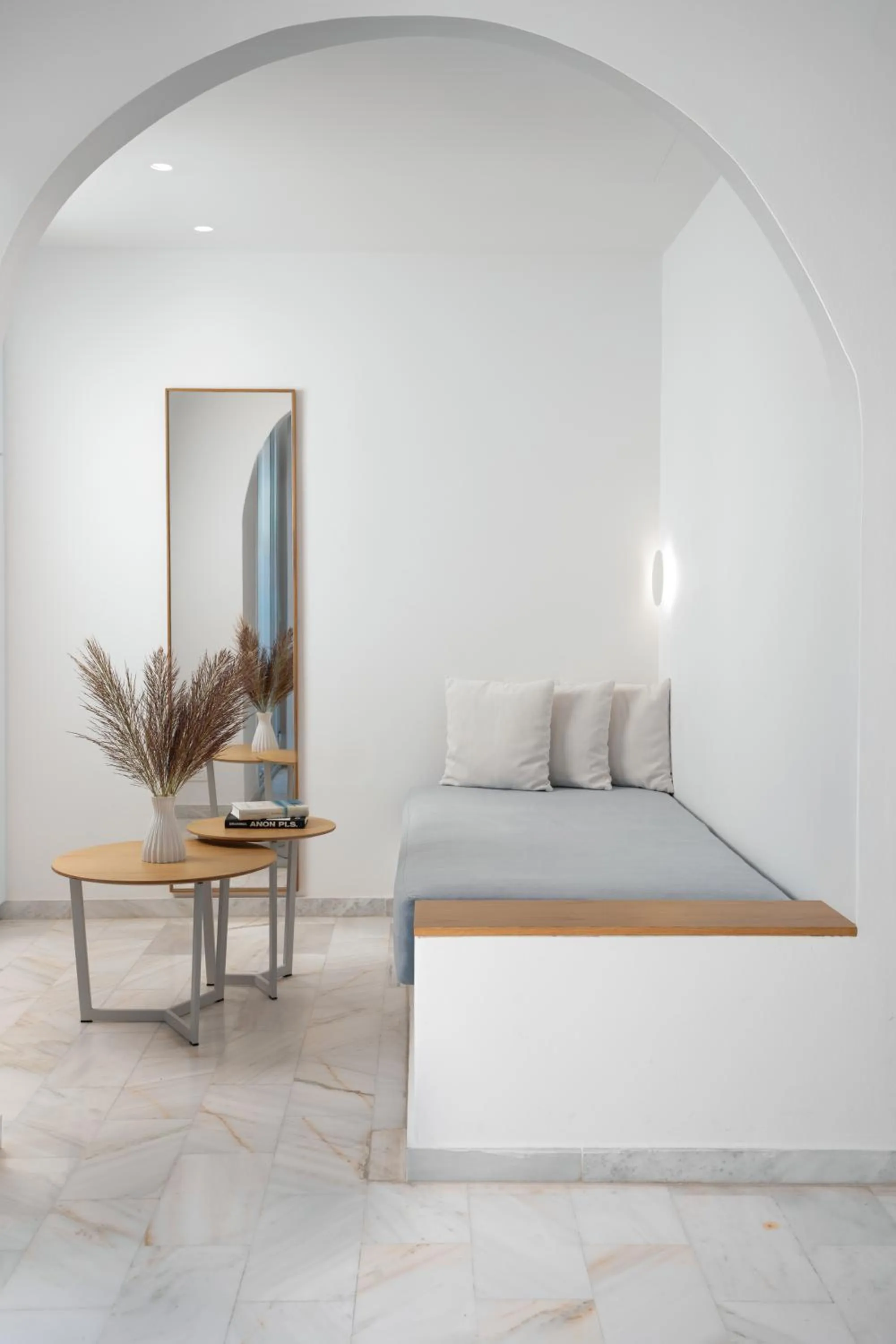 Bed in Santorini Kastelli Resort