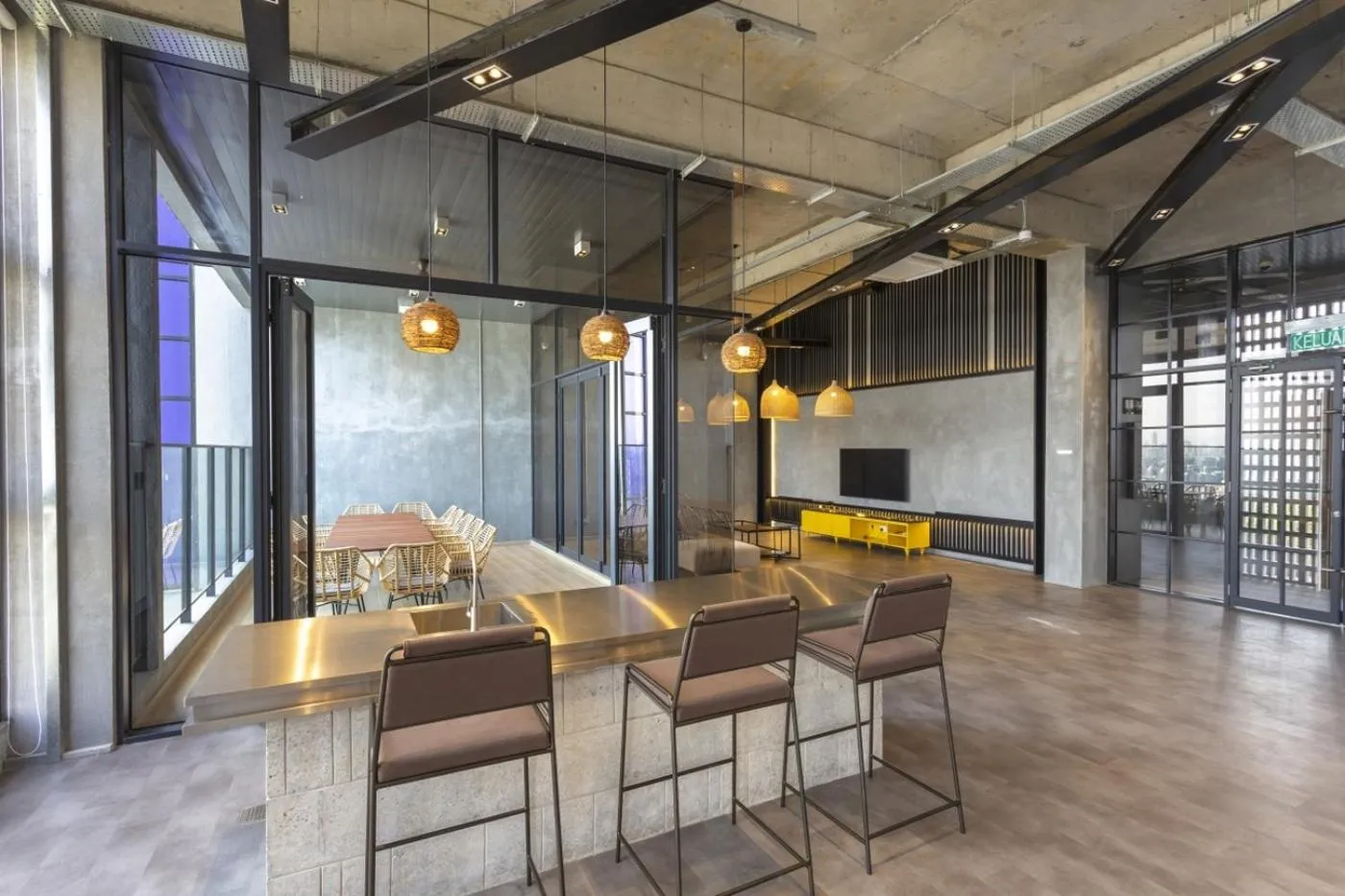 Seating area in Millerz Square Old Klang Road