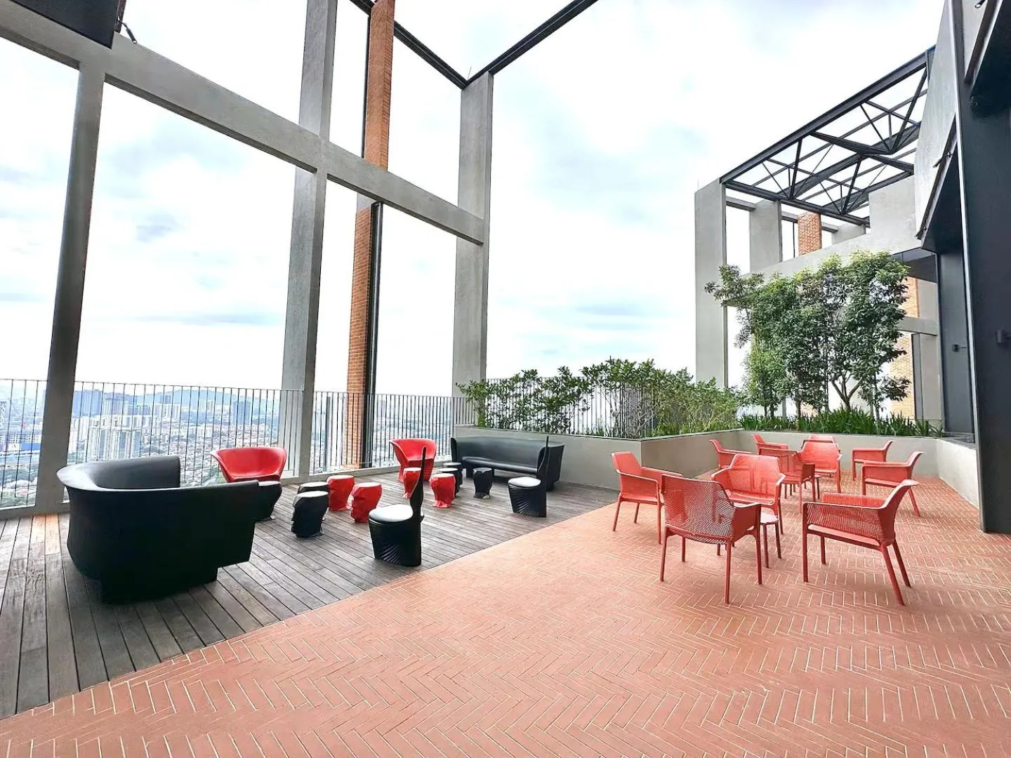 Seating area in Millerz Square Old Klang Road