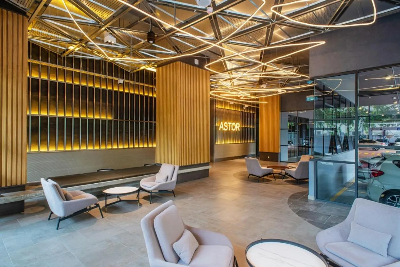 Seating area in Millerz Square Old Klang Road