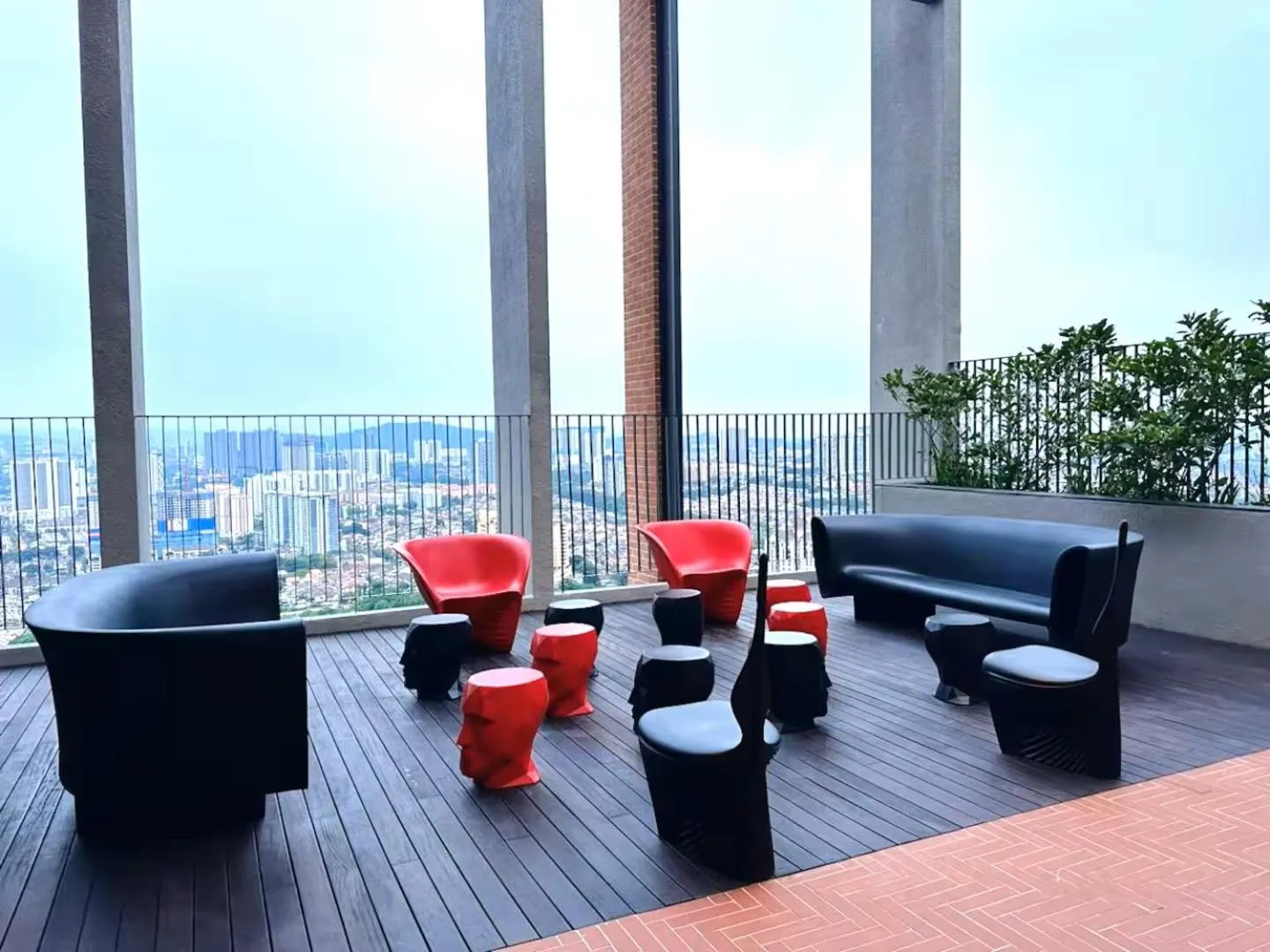 Seating area in Millerz Square Old Klang Road