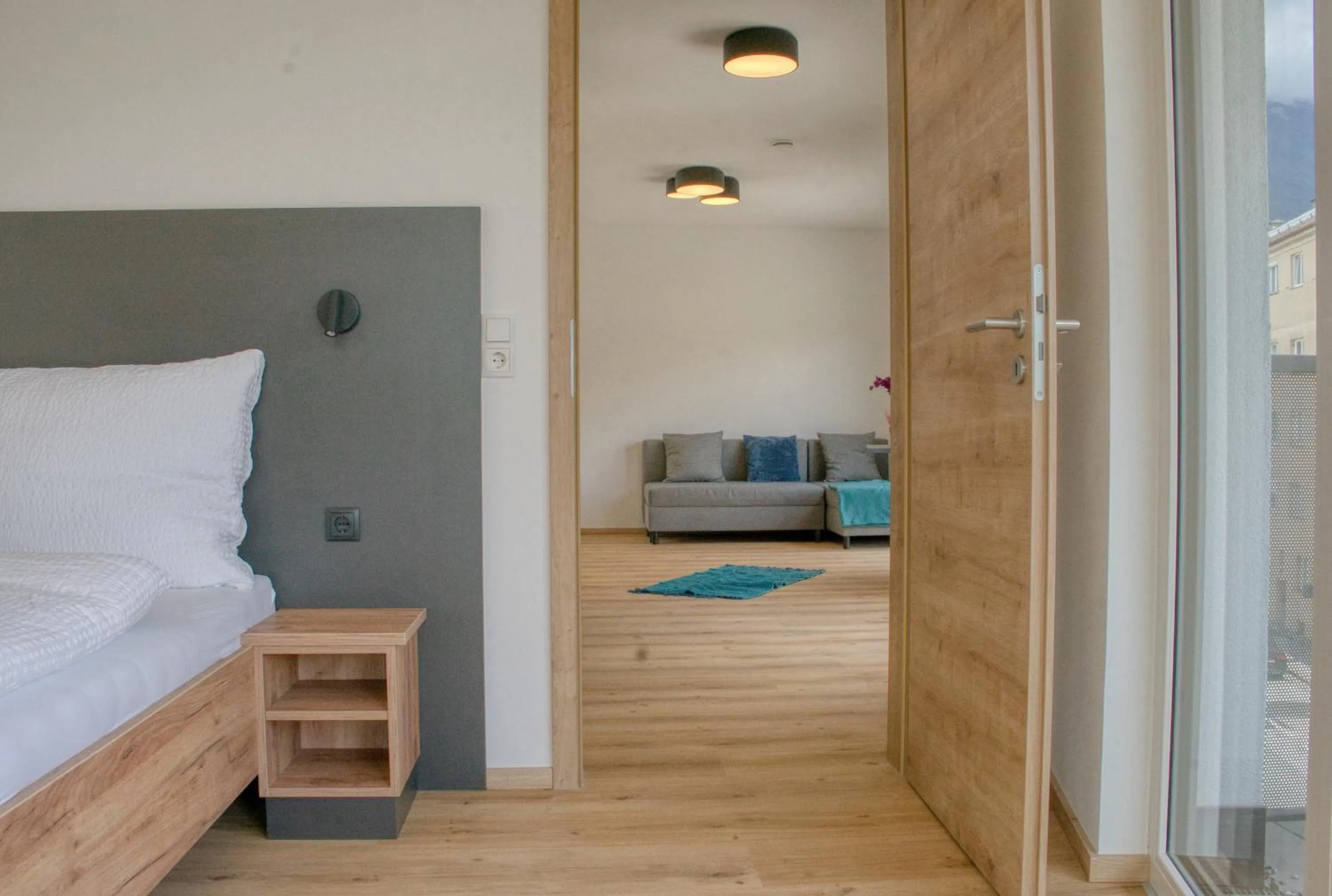 Bed in myQuartier City Chalets digital self check in