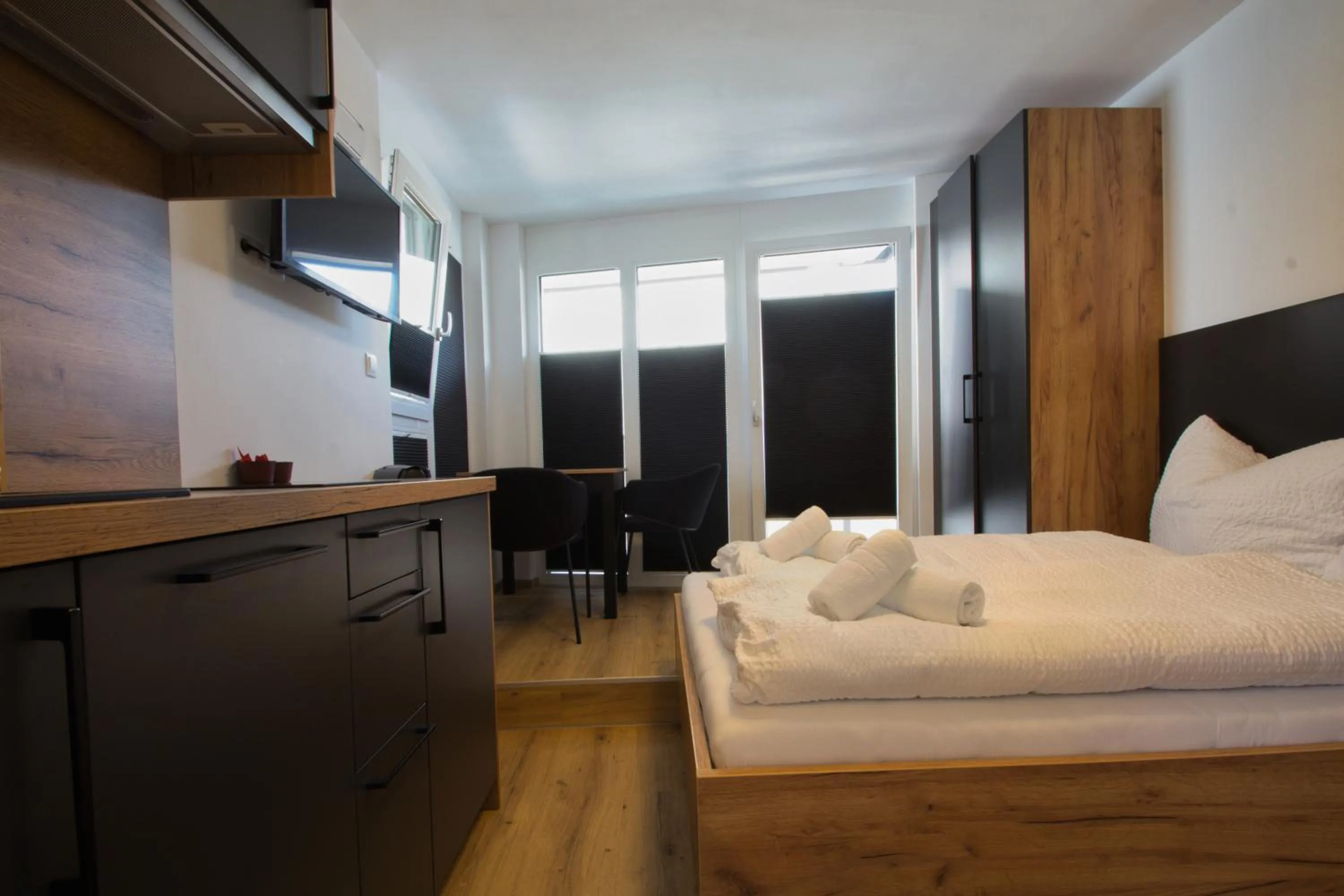 Bed in myQuartier City Chalets digital self check in