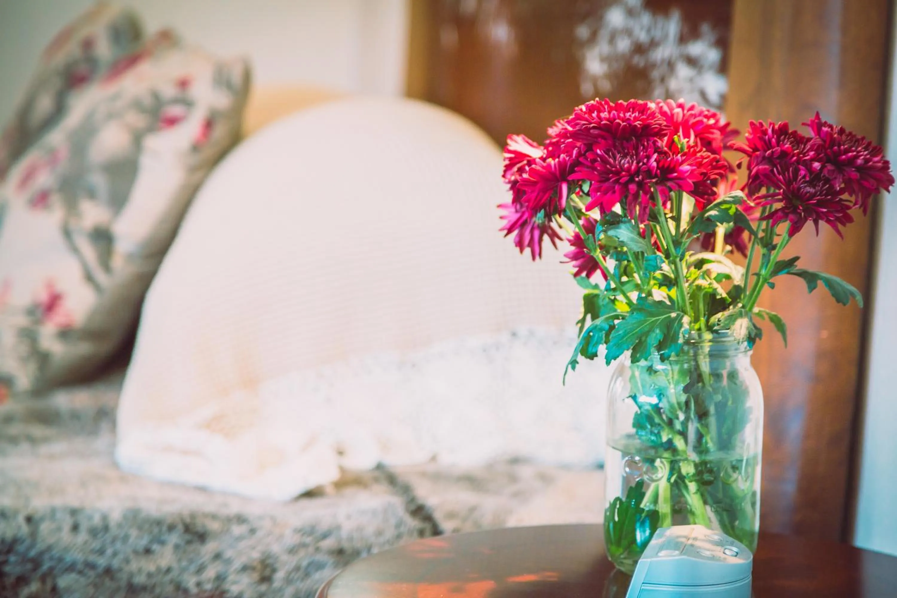 Decorative detail, Bed in Skeiding Guest Farm