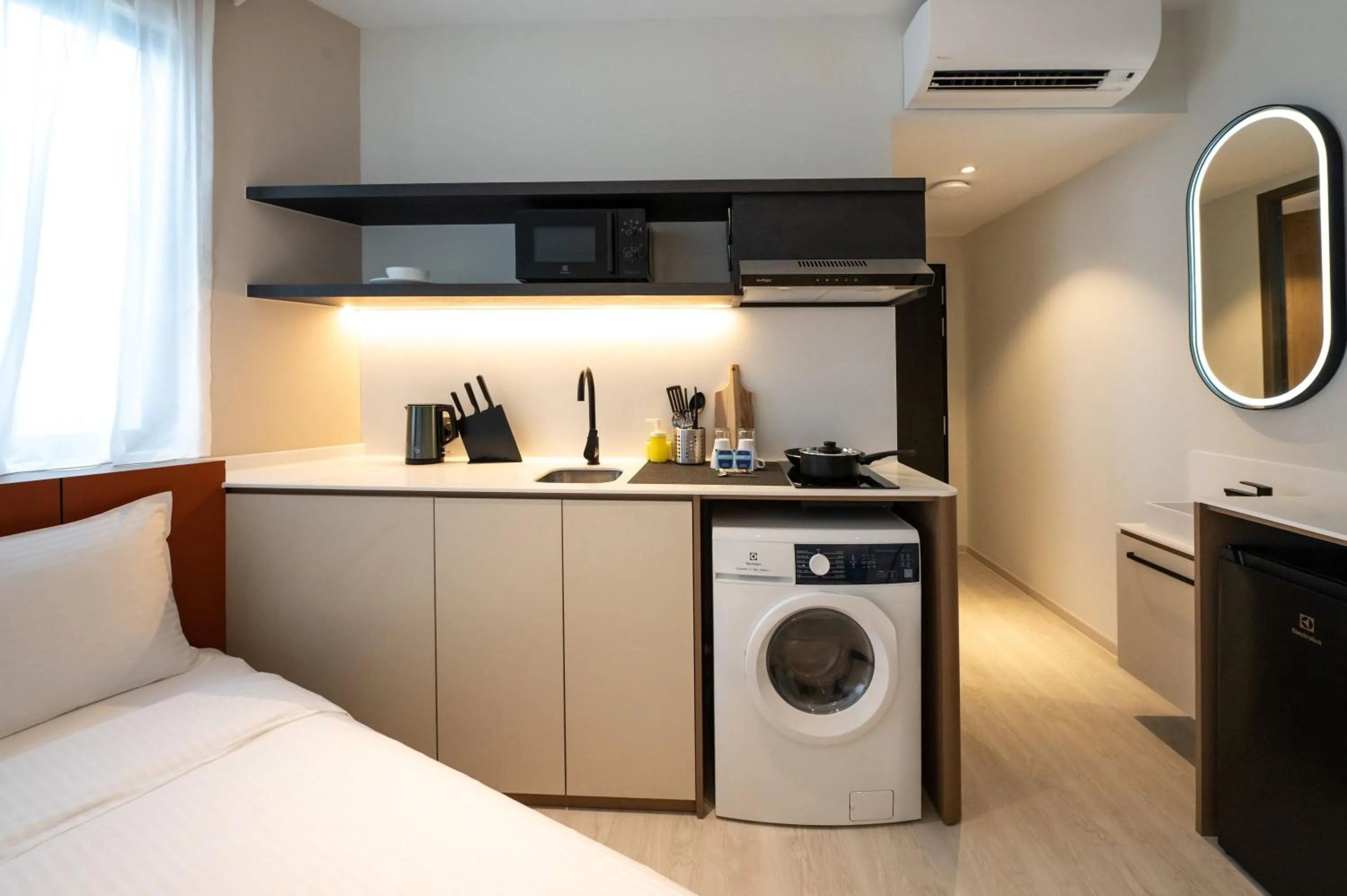 Bed in Habyt Studios at Novena