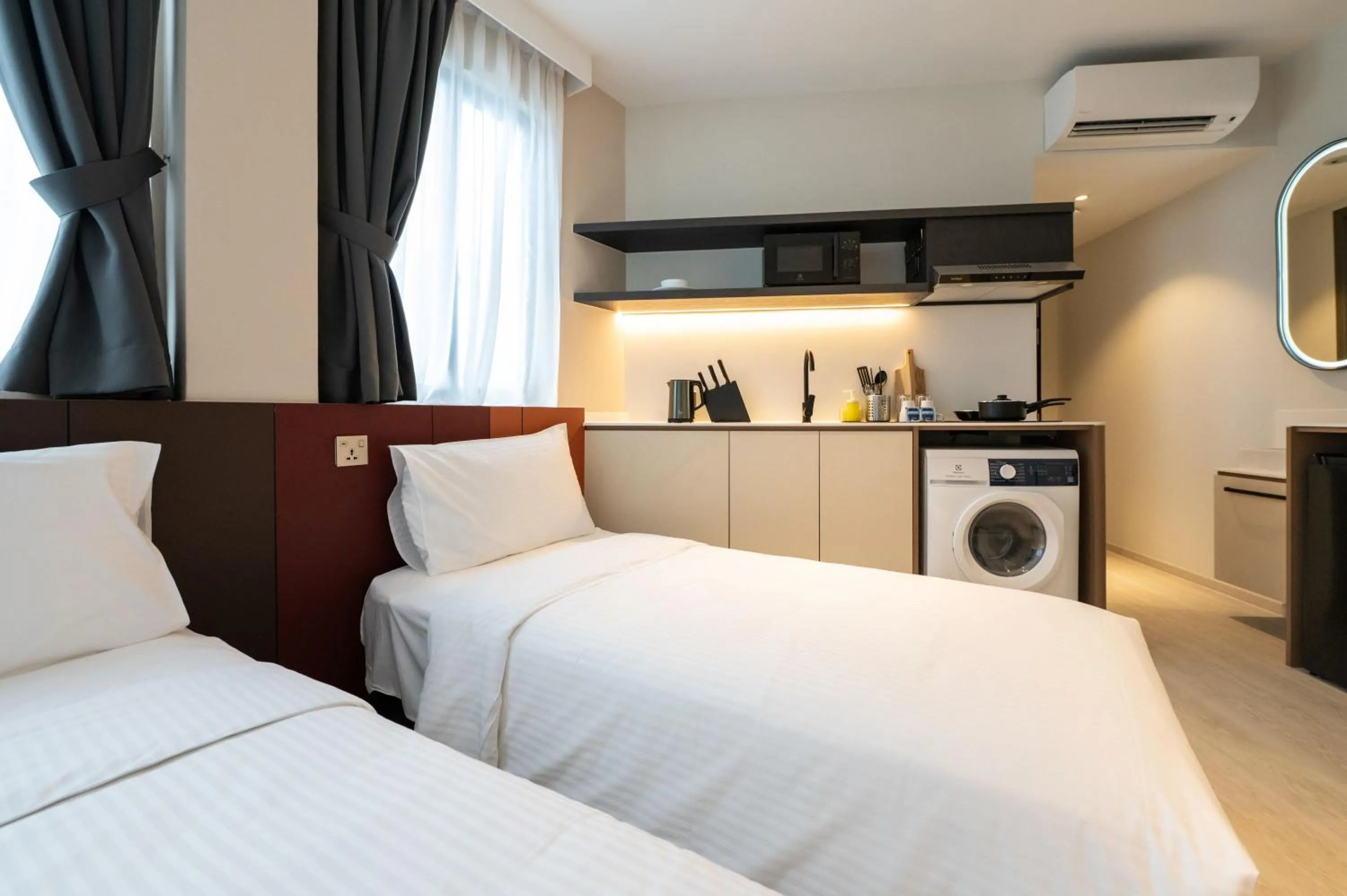 Bed in Habyt Studios at Novena