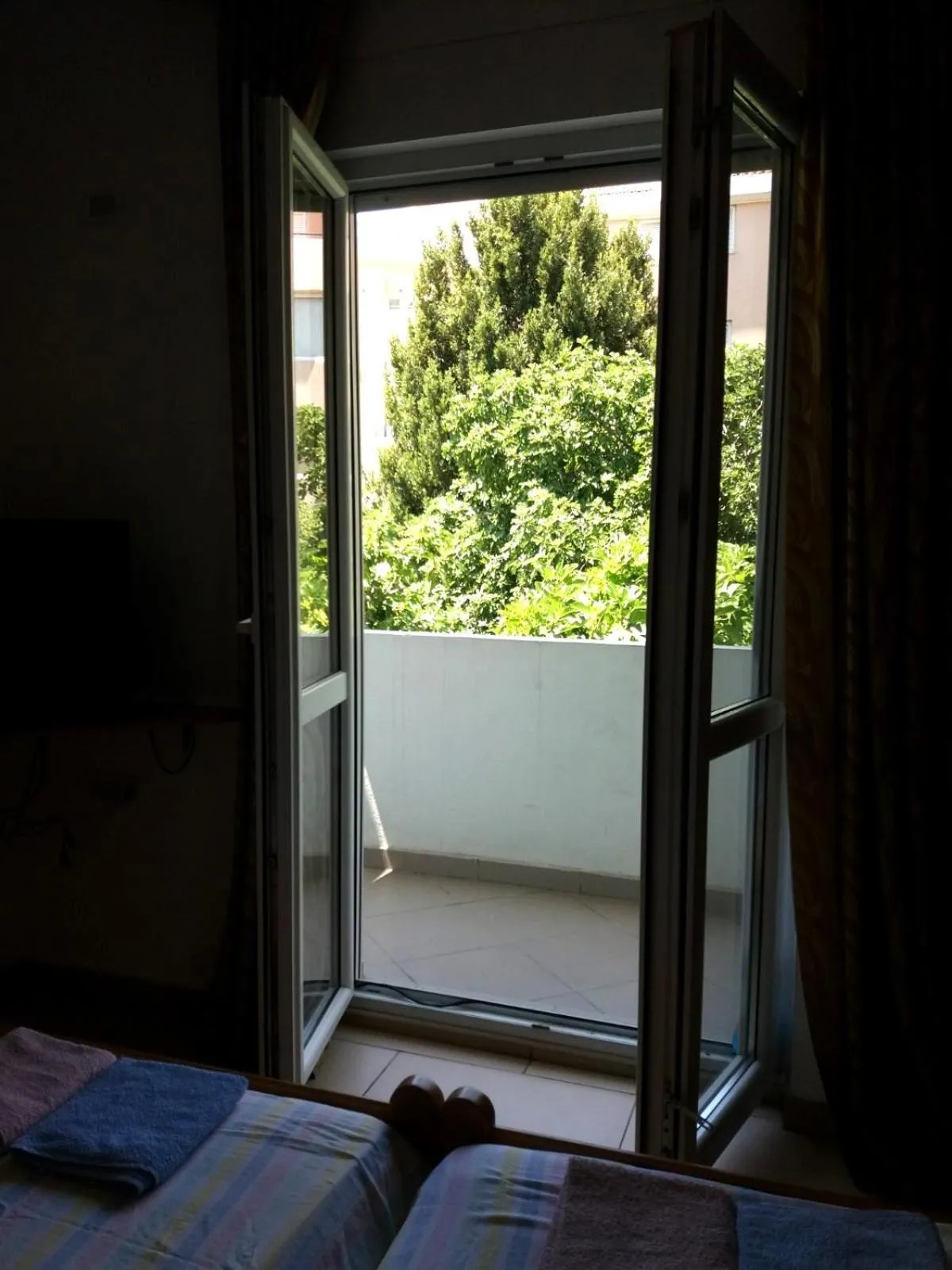 View (from property/room), Bed in Mirko Apartments Budva