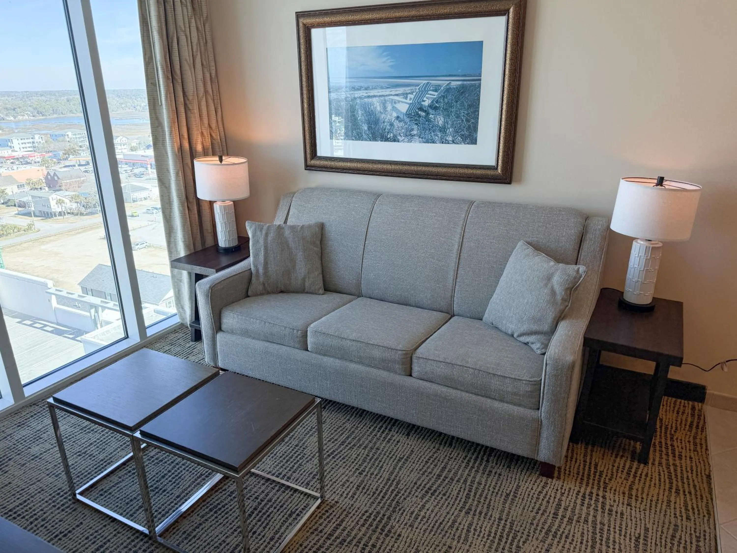 Living room in Towers at North Myrtle Beach
