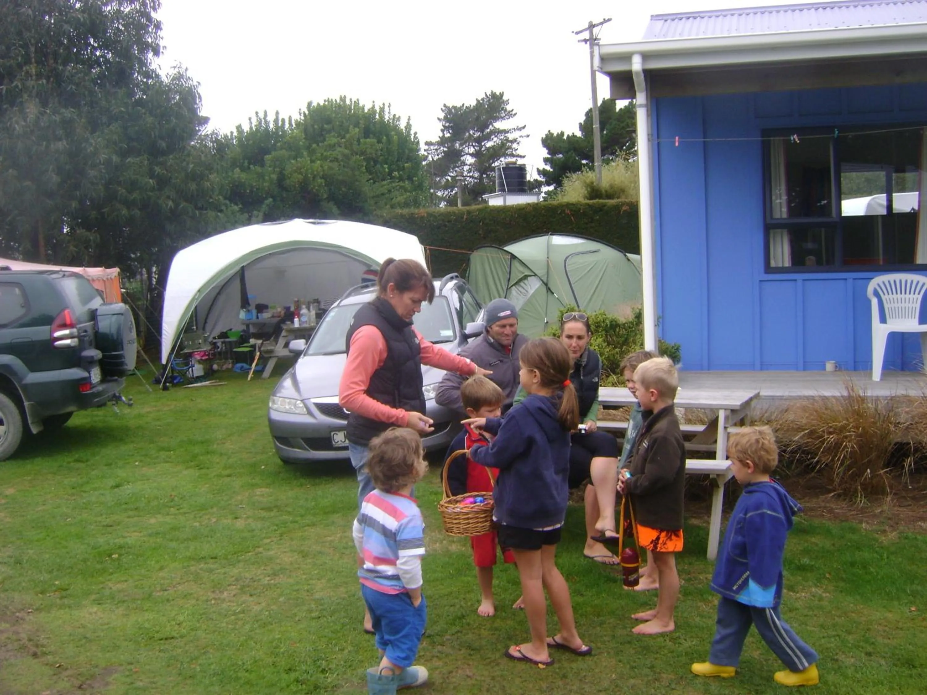 group of guests in Catlins Newhaven Holiday Park