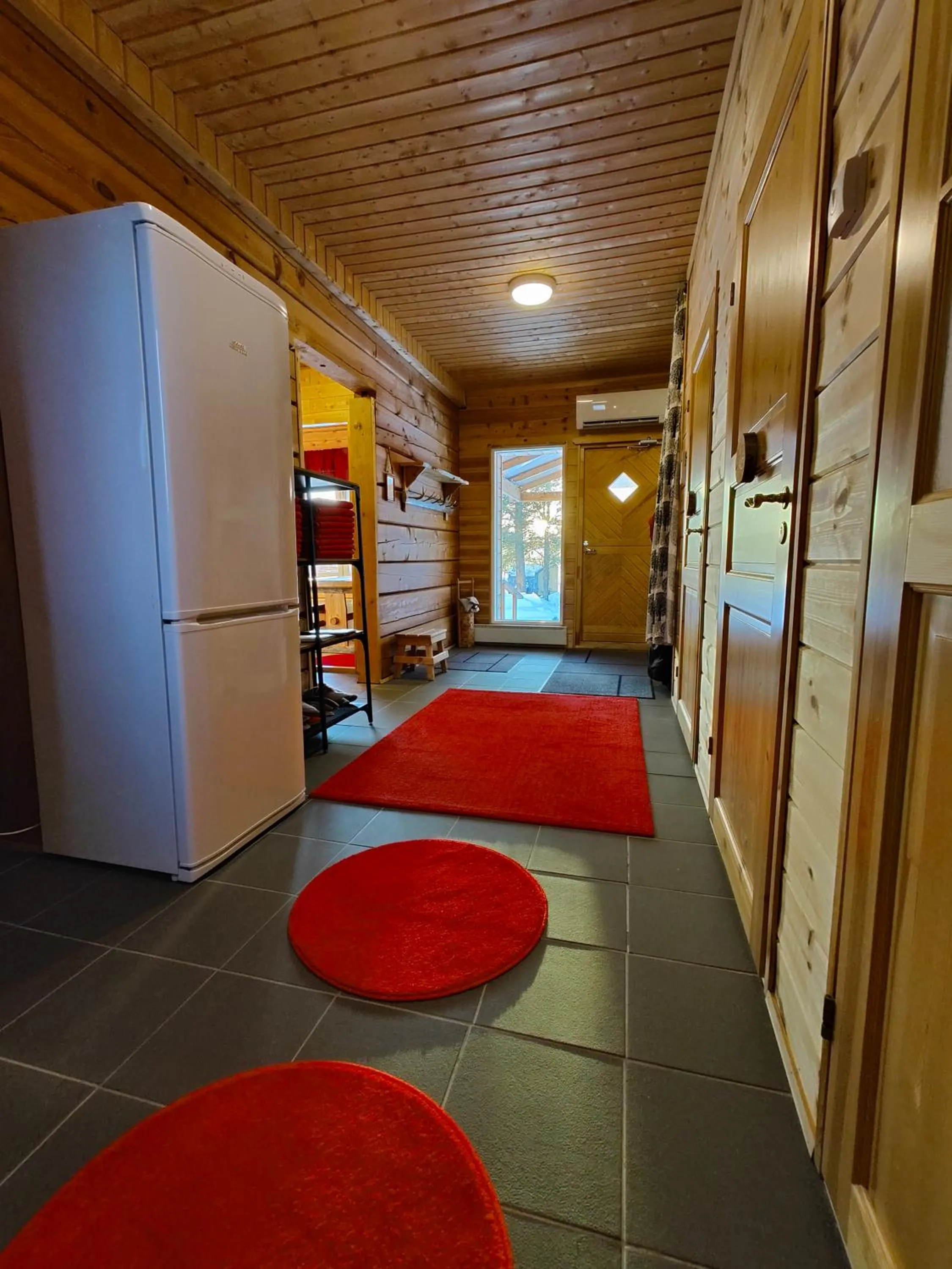 Bed in Lake Inari Mobile Cabins