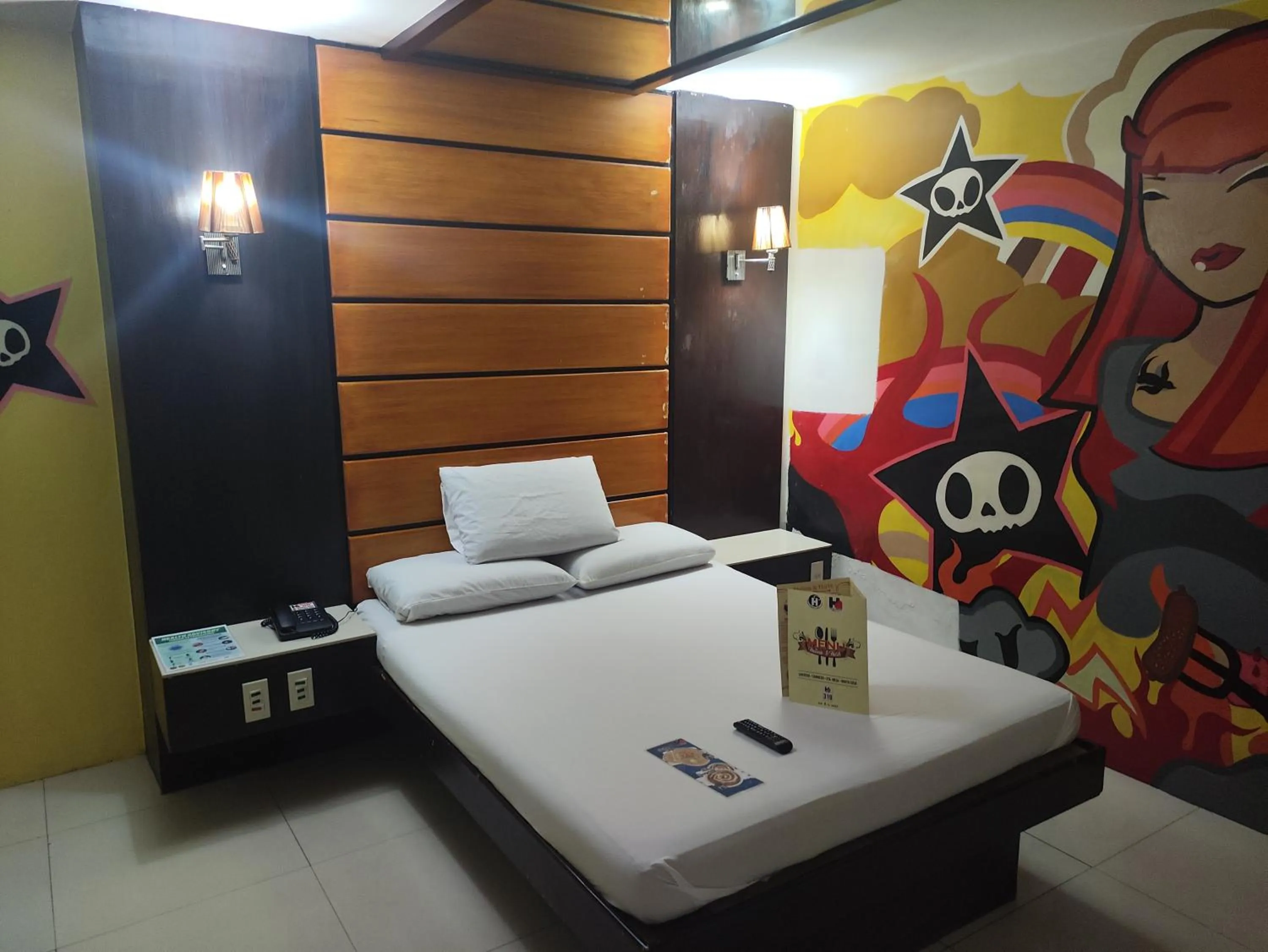 Bed in Harts Hotel-Quezon City