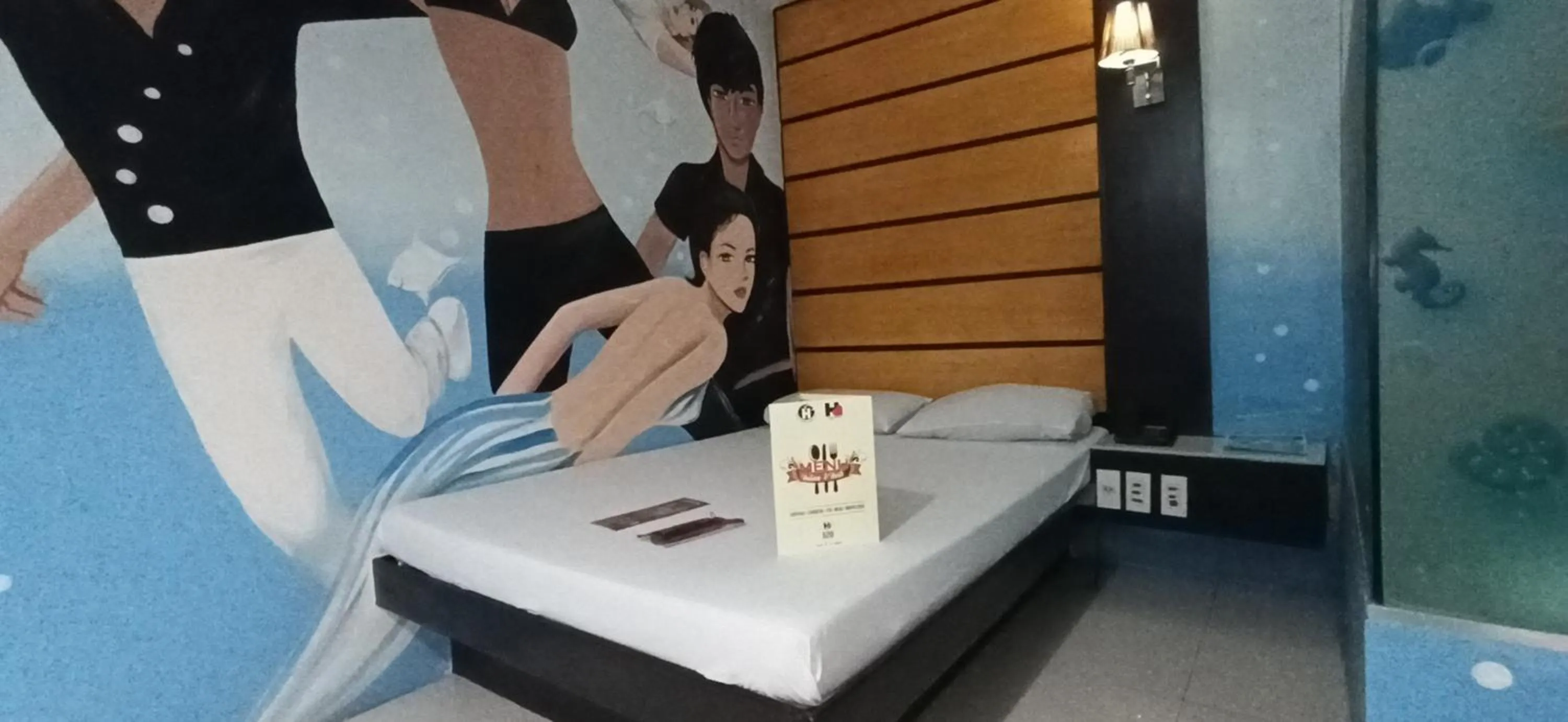 Bed in Harts Hotel-Quezon City