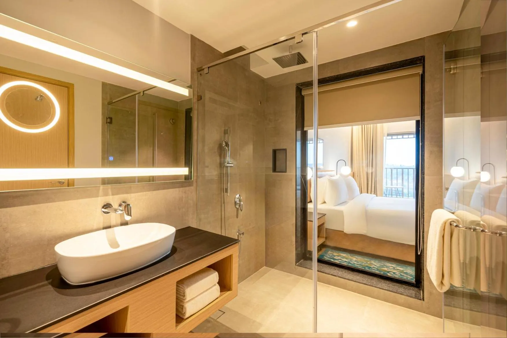 Bathroom, Bed in Radisson Resort Hatgad Saputara