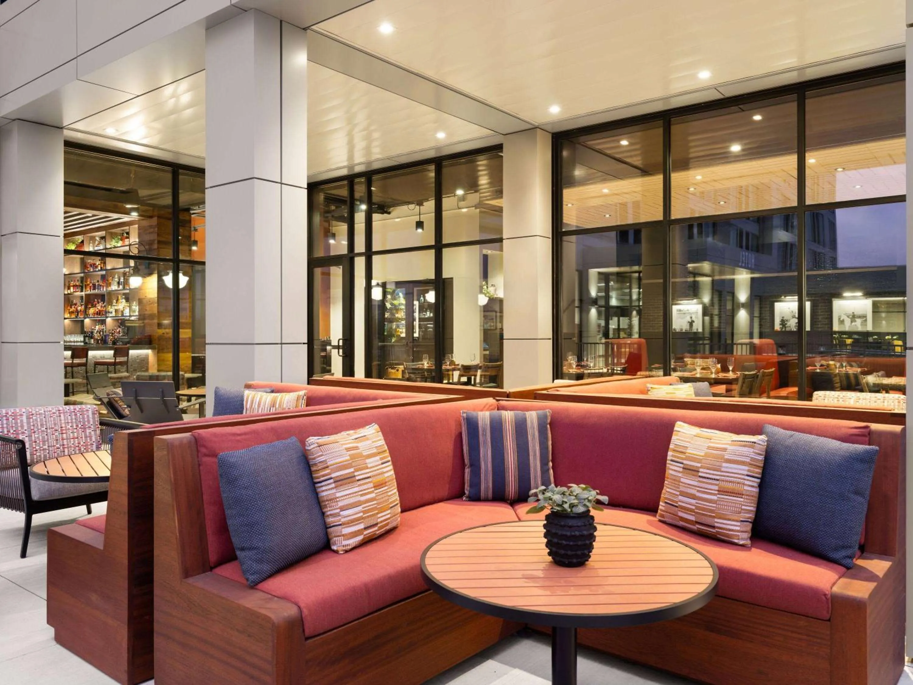 Patio in Origin Kansas City Riverfront, a Wyndham Hotel