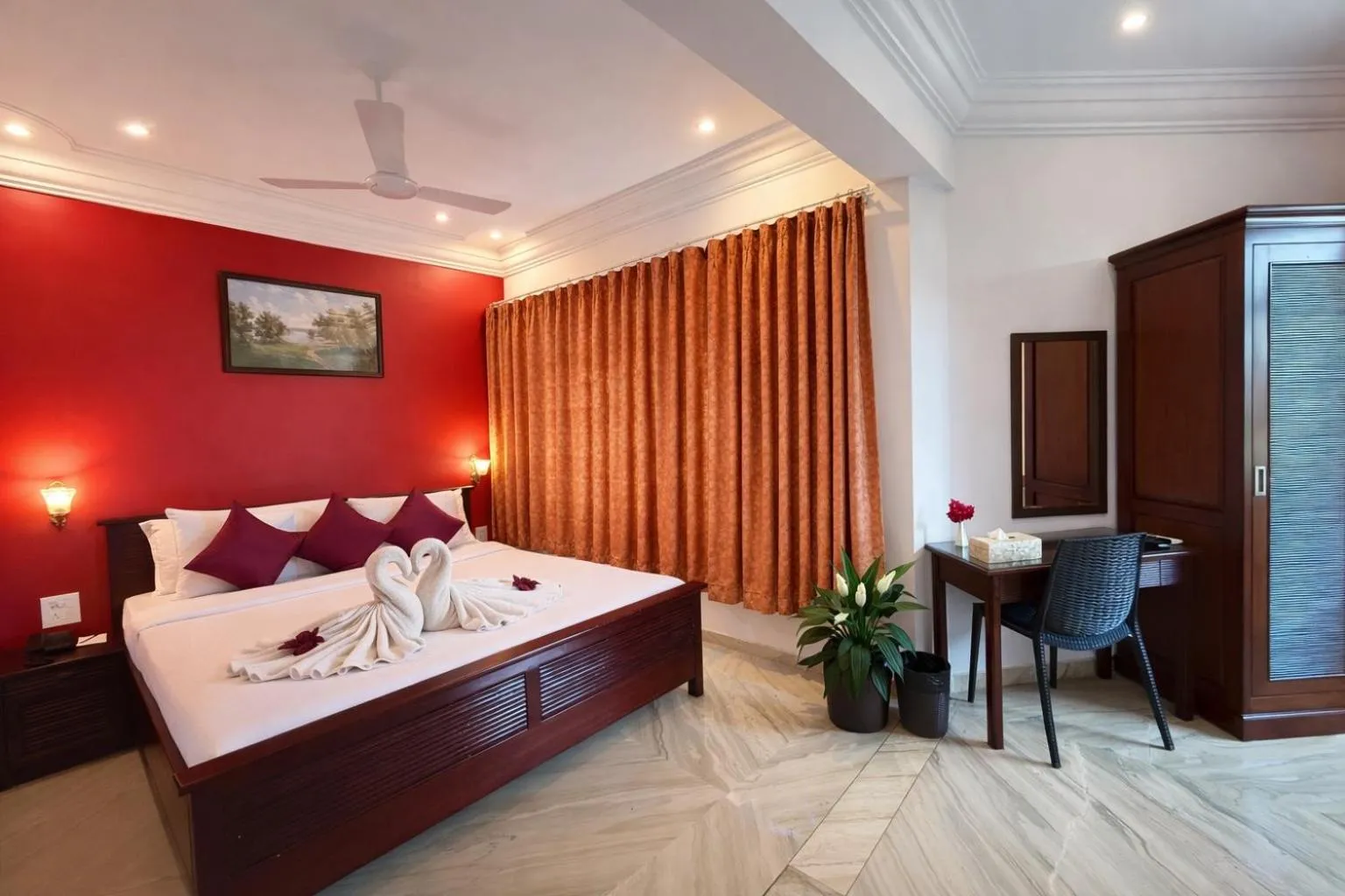 Bed in Praia Da Oura Boutique Resort ,Goa