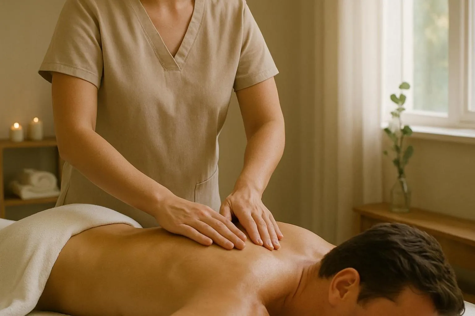 Massage in Hôtel Les Chalets de Philippe avec Jacuzzis Privatifs