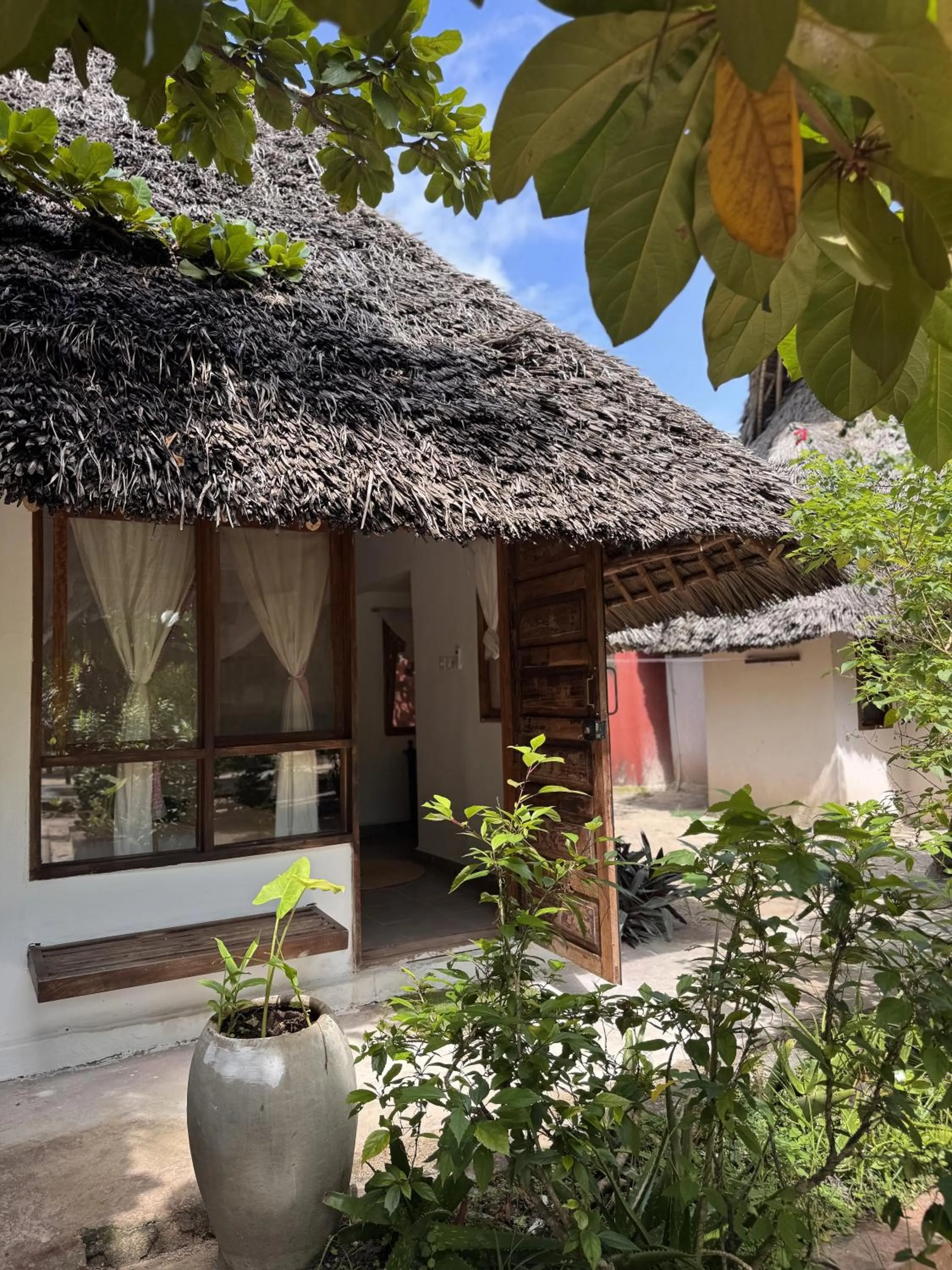 Patio in Paje By Night Bungalows