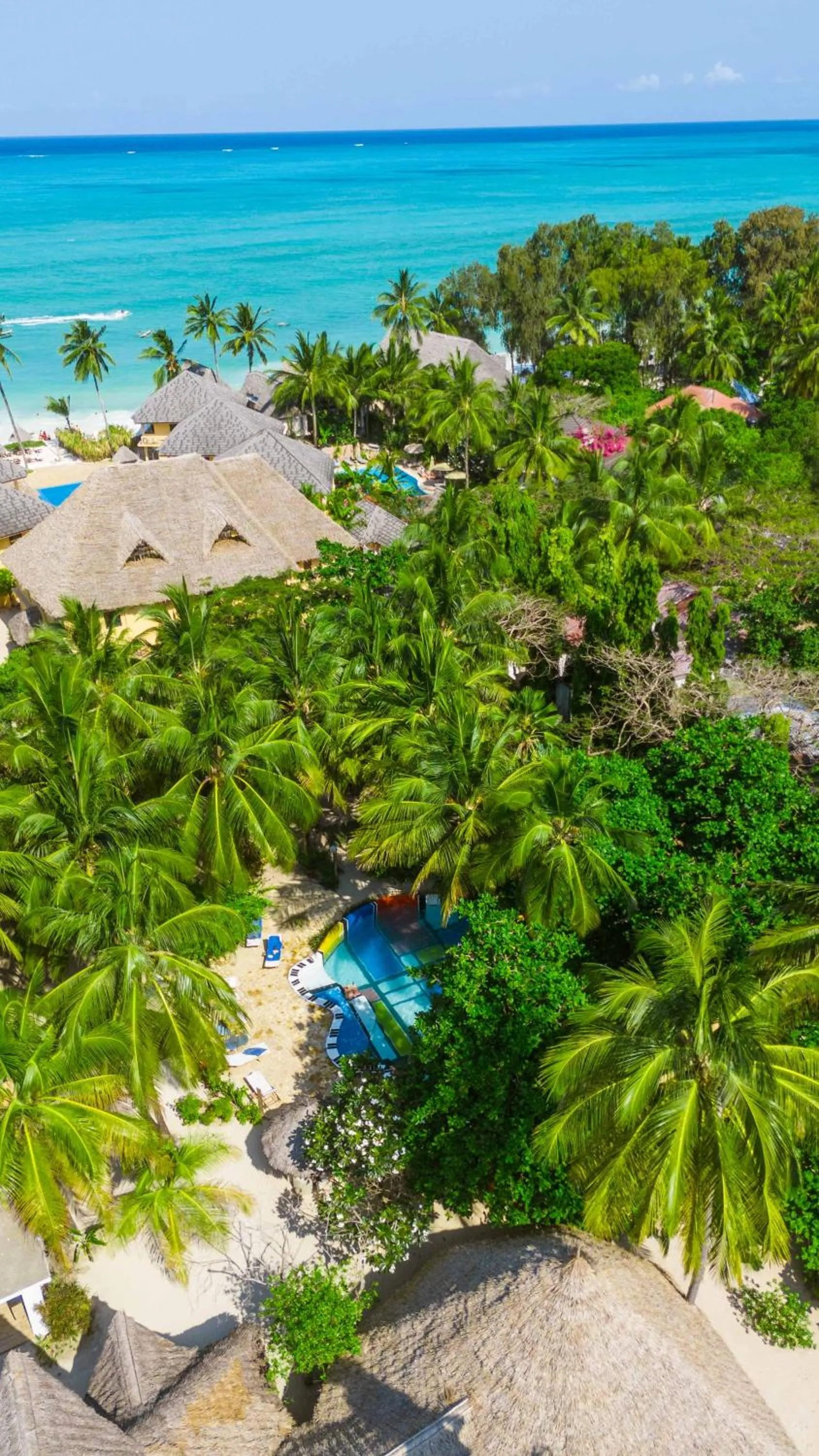 Bird's eye view in Paje By Night Bungalows