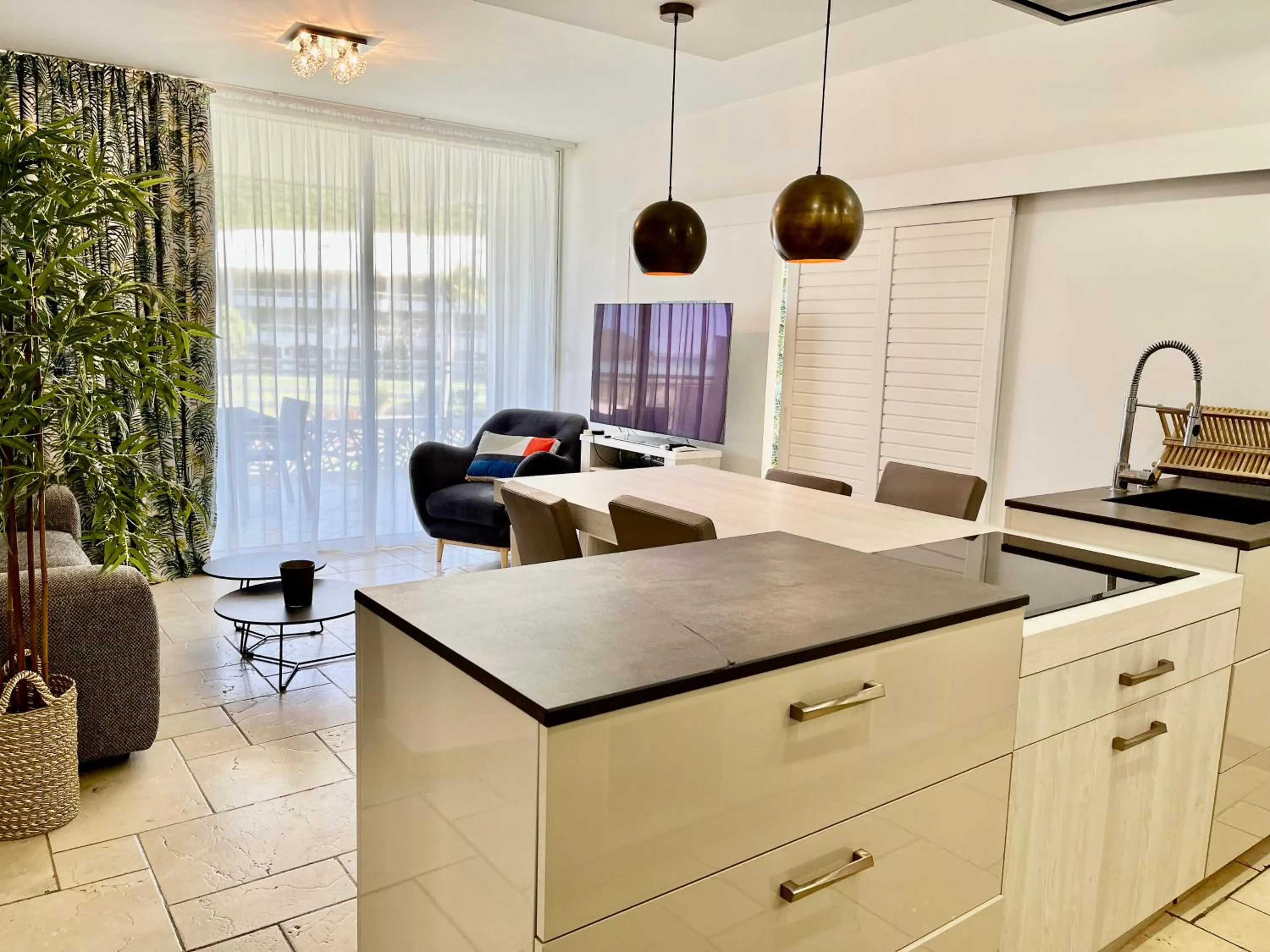 Kitchen or kitchenette in Le Domaine Anse Marcel Beach Resort