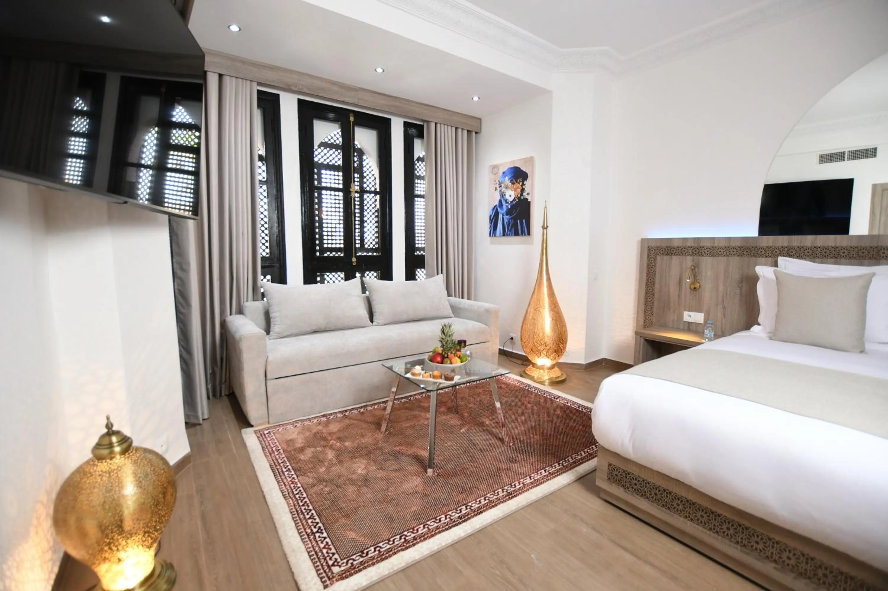 Living room, Bed in 555 Hotel Clubbing Adults Only