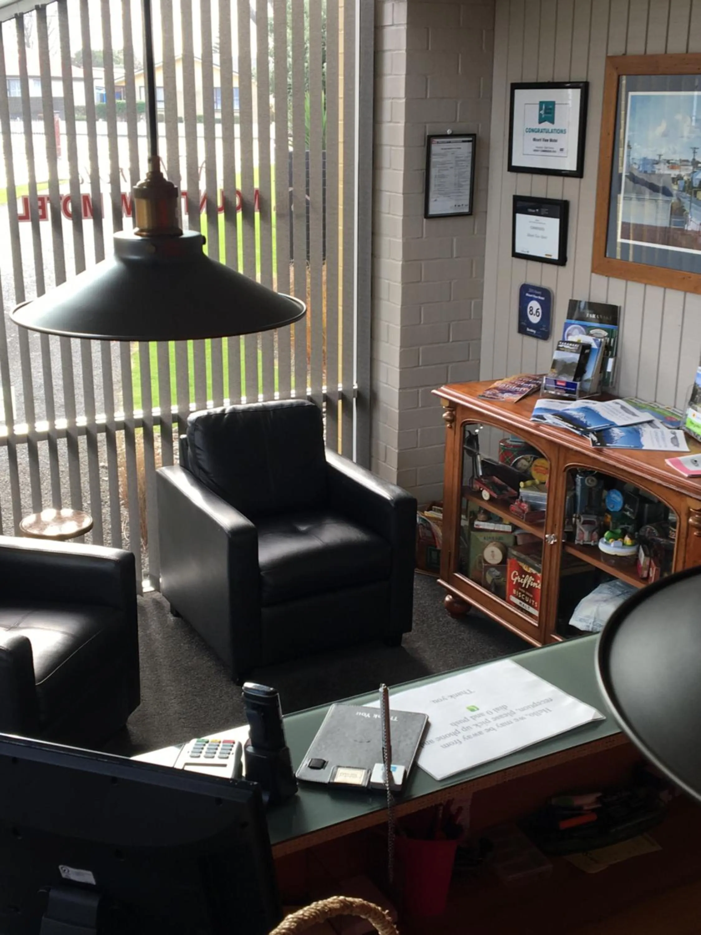 Lobby or reception in Mount View Motel Hawera