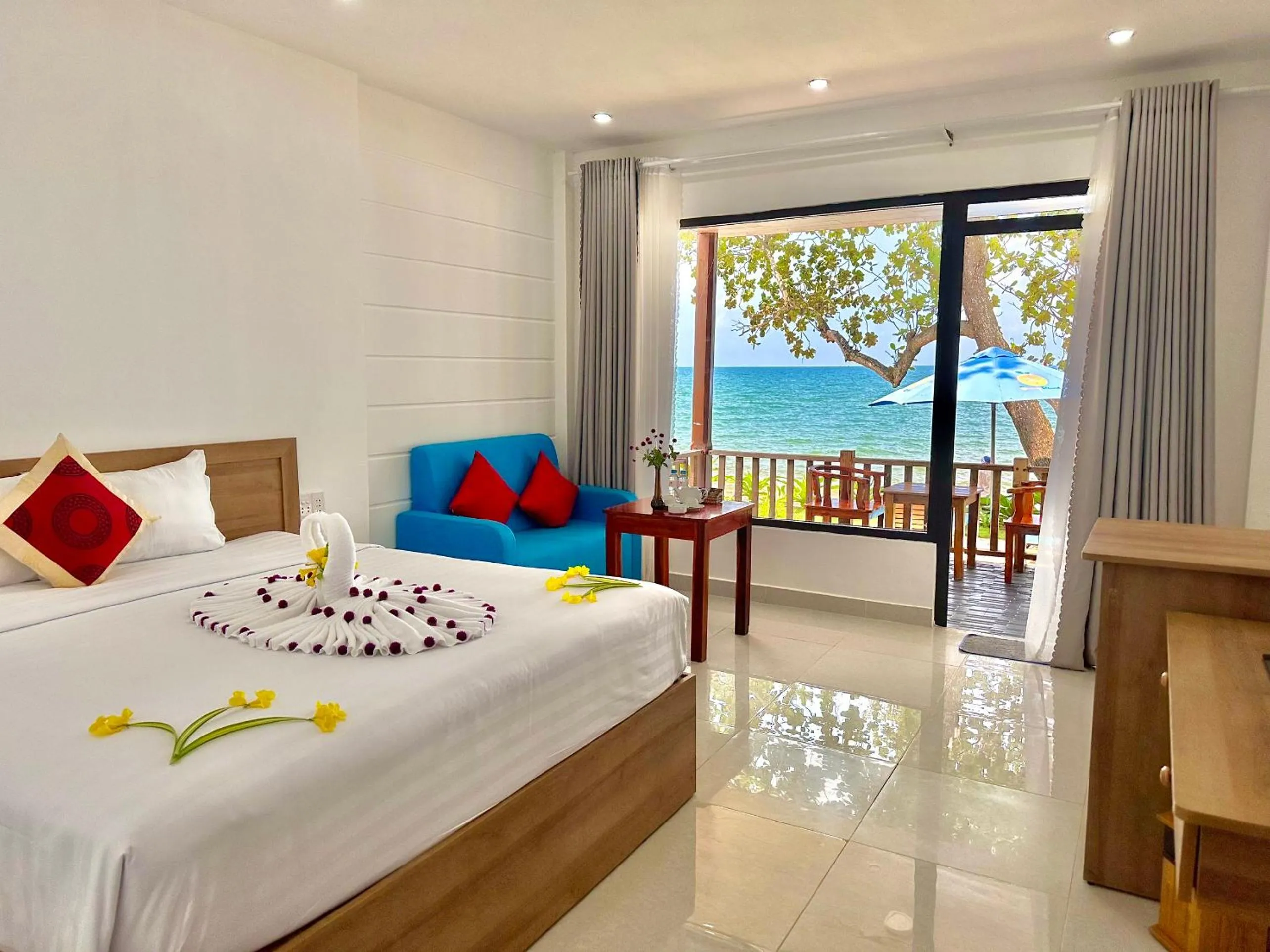 Bed in Orange Resort