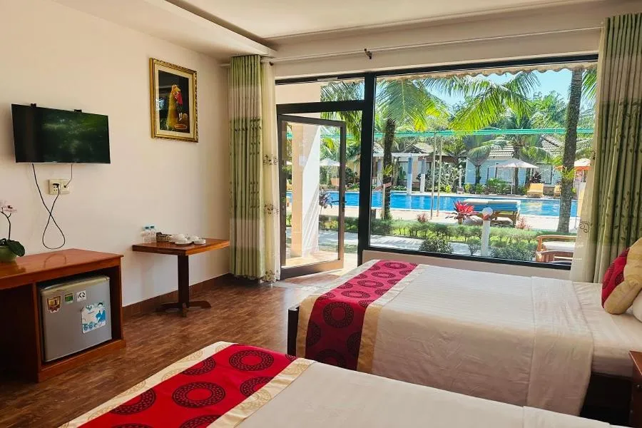 Bed in Orange Resort