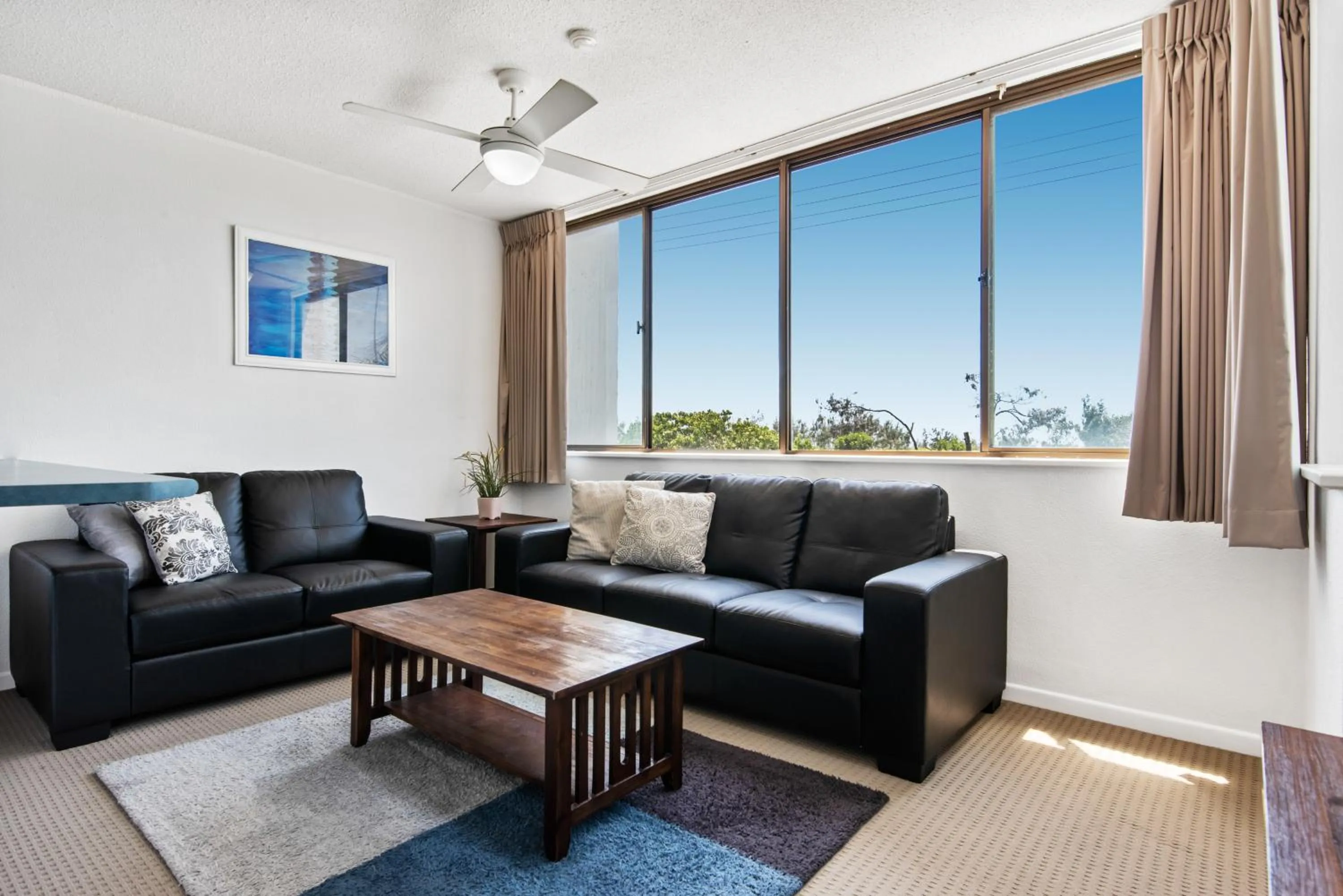 Living room in Mylos Holiday Apartments
