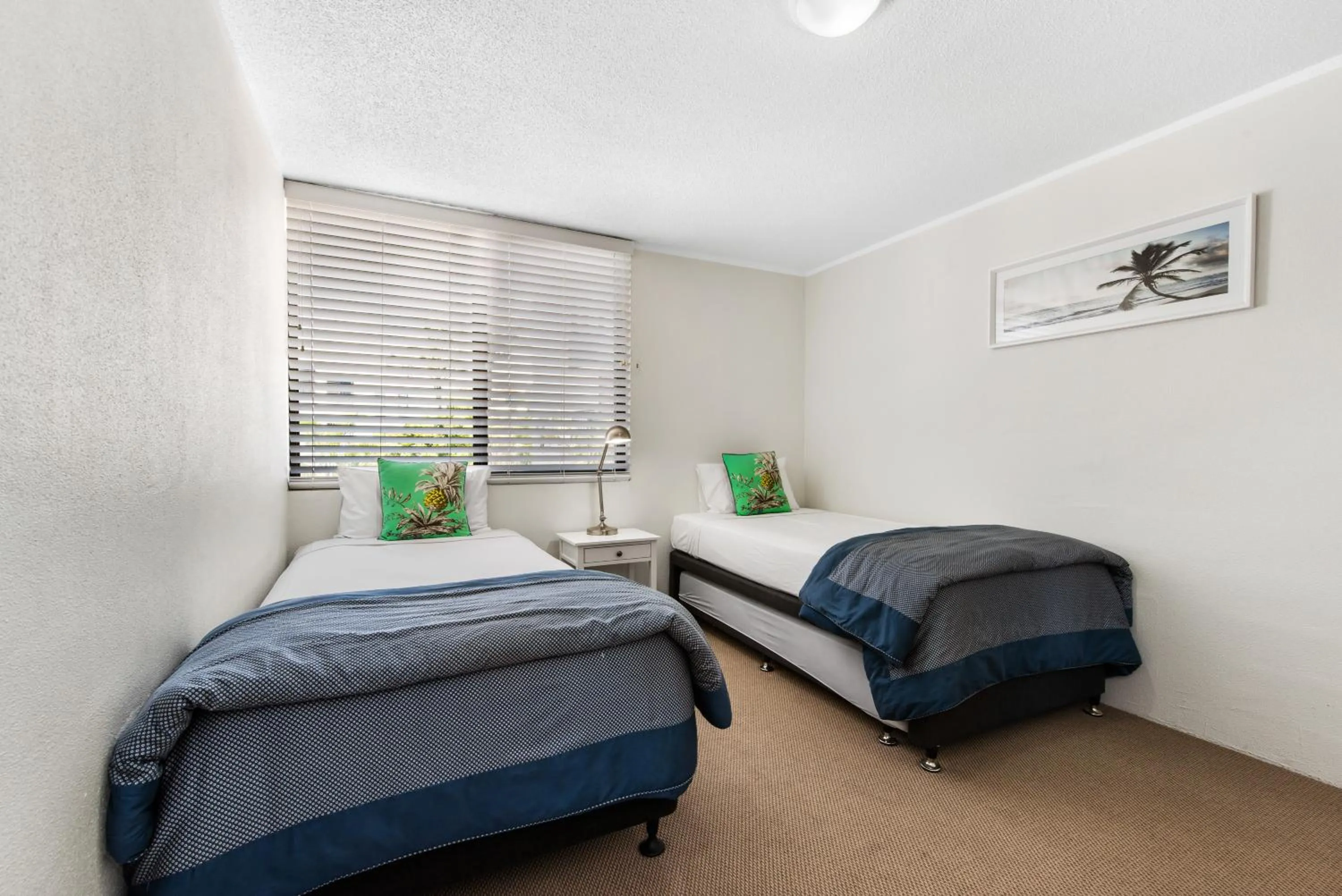 Bed in Mylos Holiday Apartments