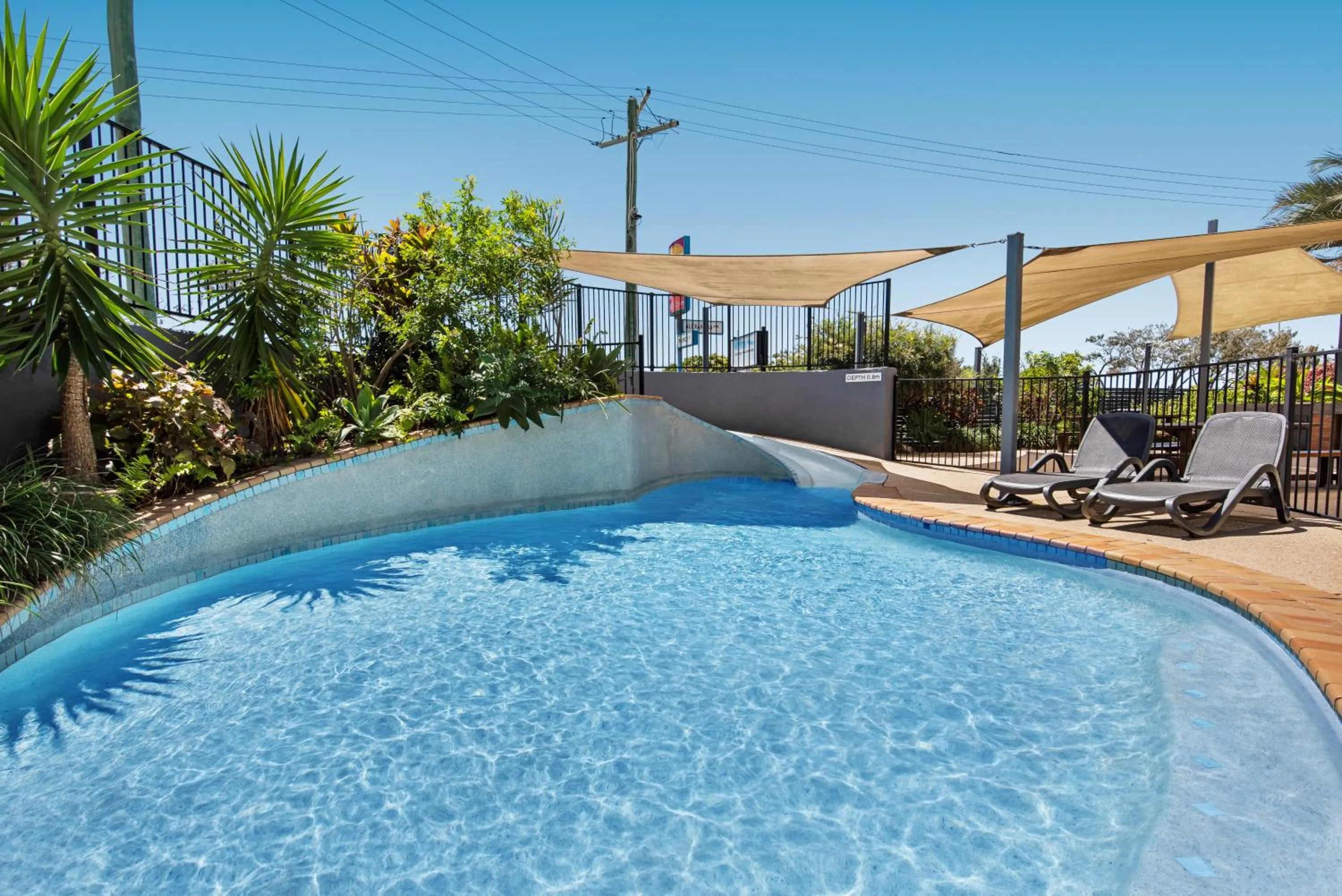 Pool view in Mylos Holiday Apartments