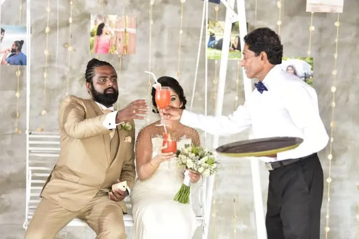 People in Blue Beach Hotel