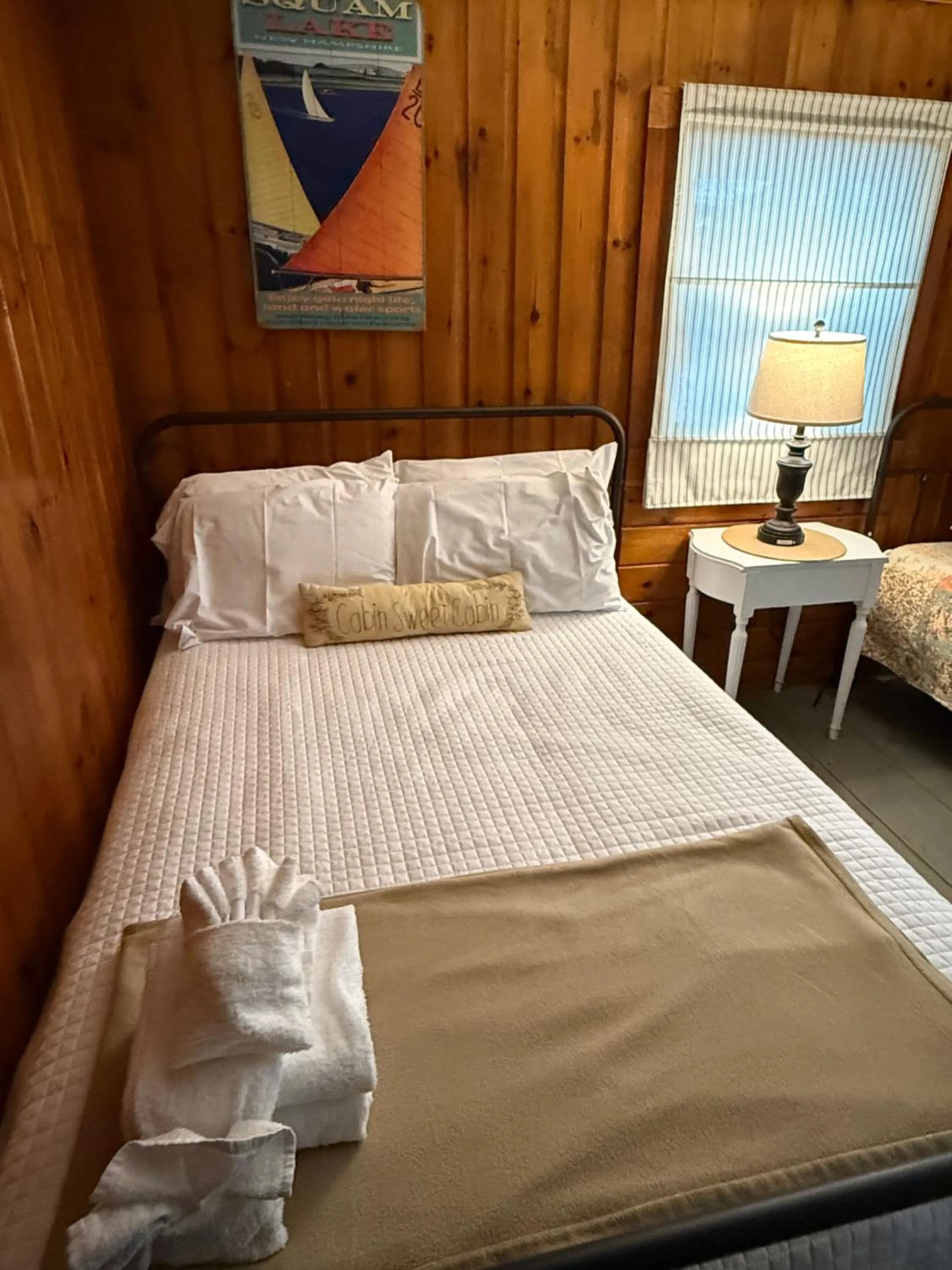 Bed in Cottage Place on Squam Lake