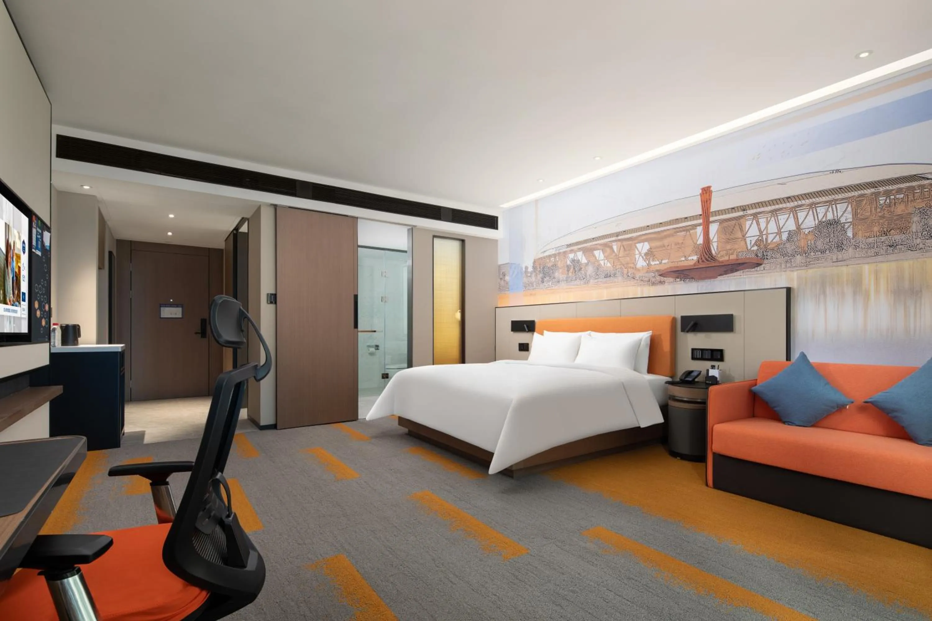 Bed in Hilton by Hampton Chengdu North Railway Station