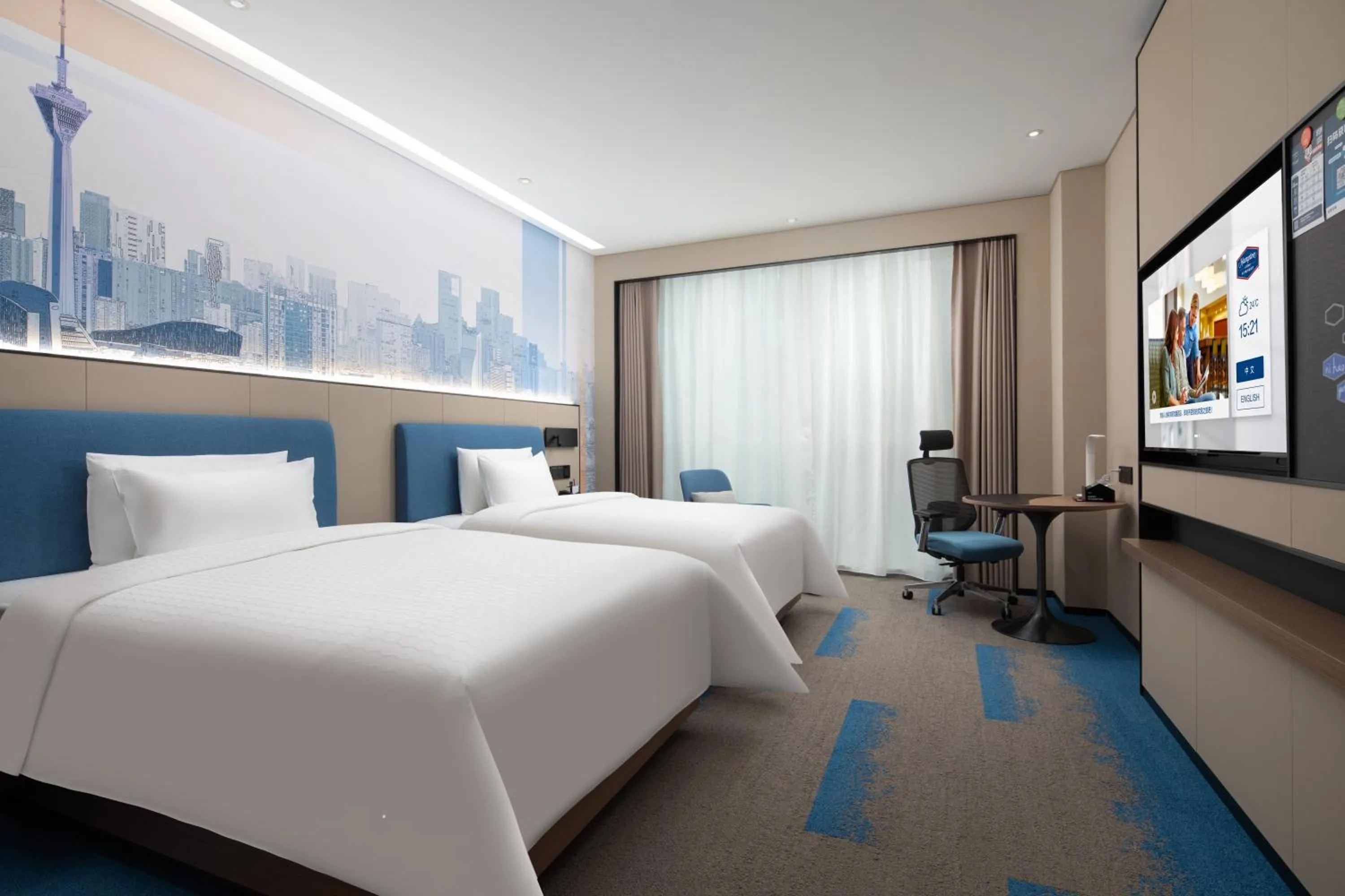 Bed in Hilton by Hampton Chengdu North Railway Station