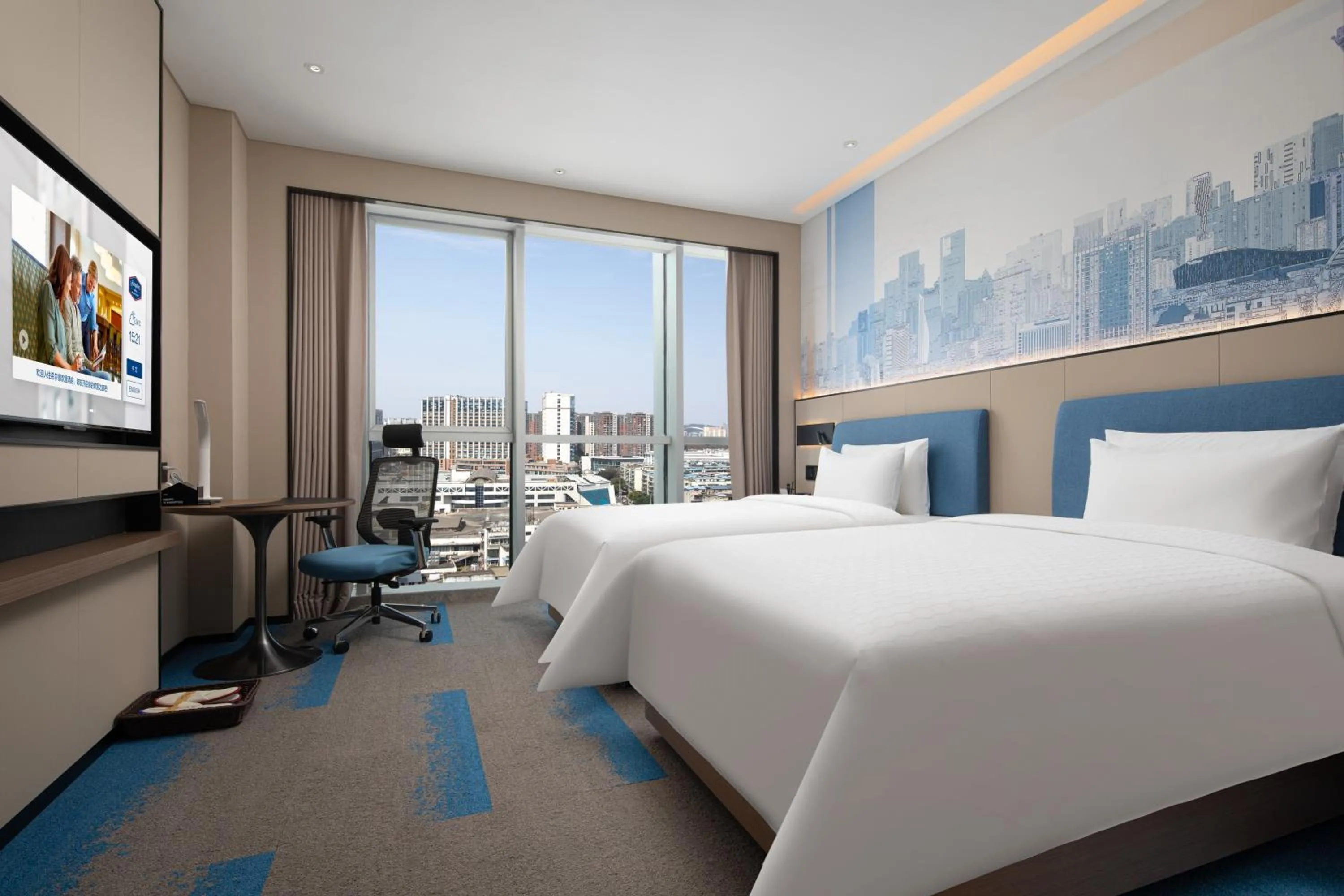 Bed in Hilton by Hampton Chengdu North Railway Station