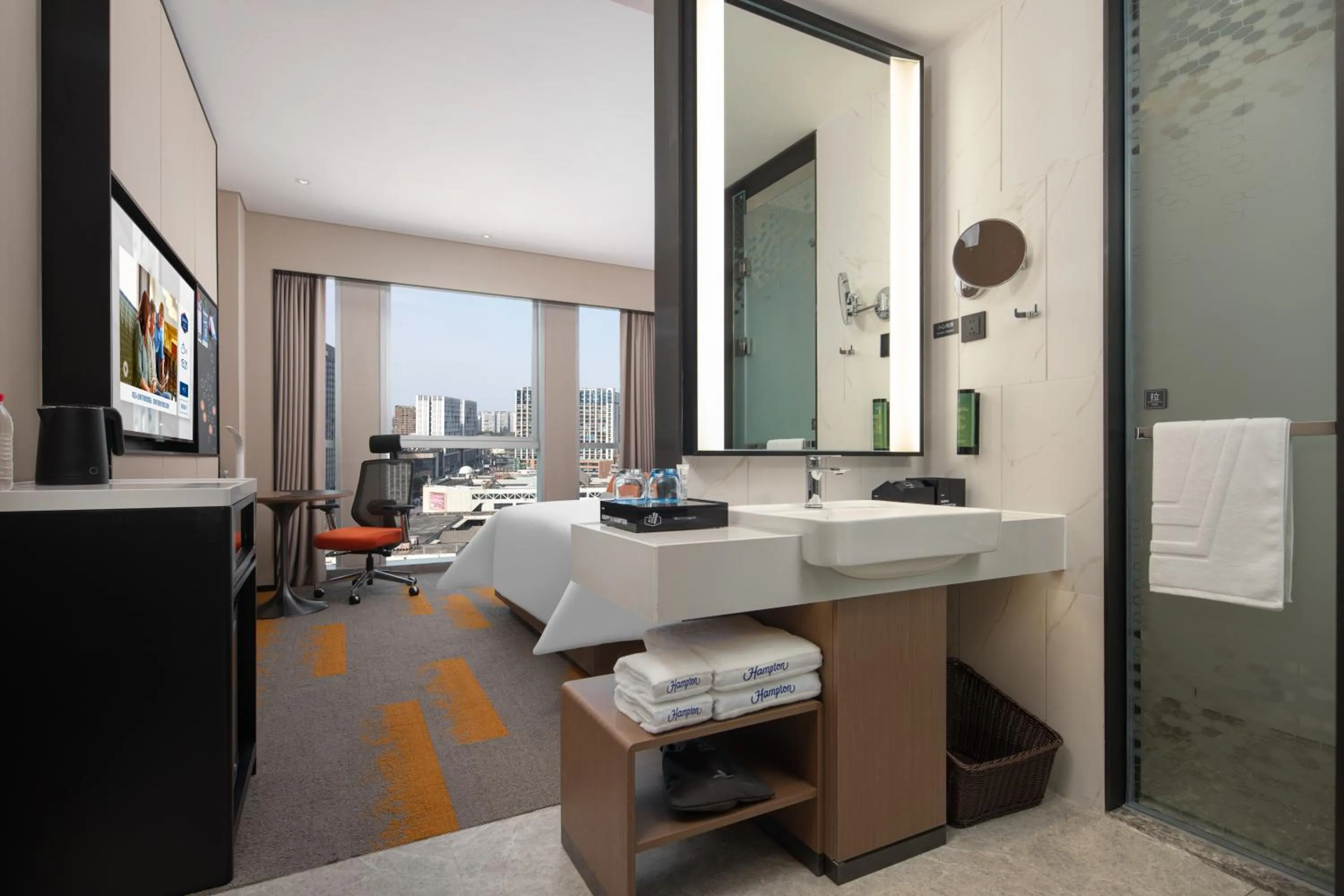 Bed in Hilton by Hampton Chengdu North Railway Station