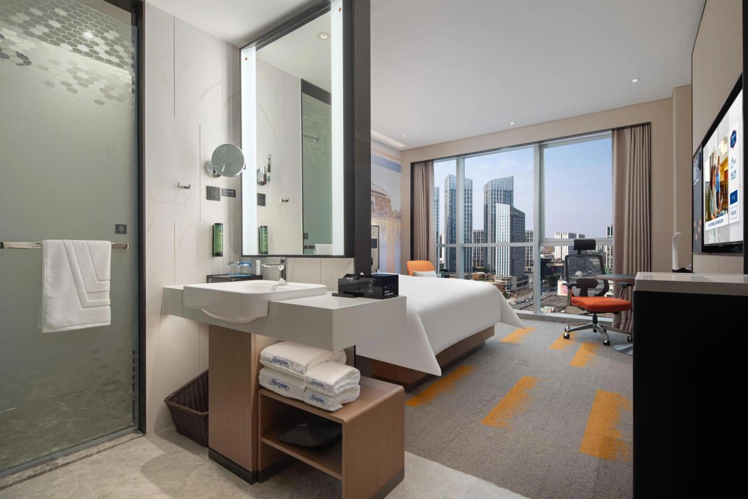 Bed in Hilton by Hampton Chengdu North Railway Station