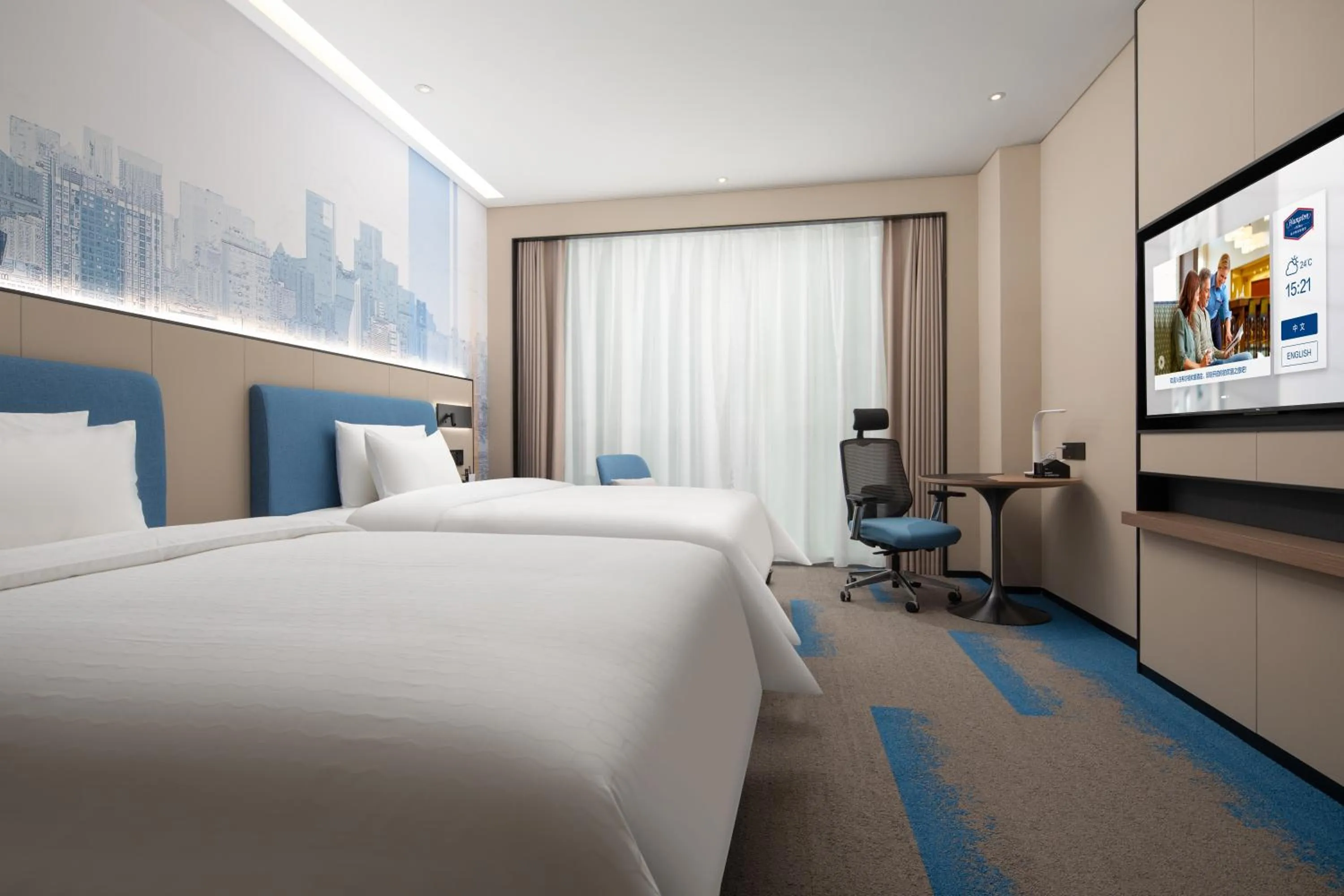 Bed in Hilton by Hampton Chengdu North Railway Station