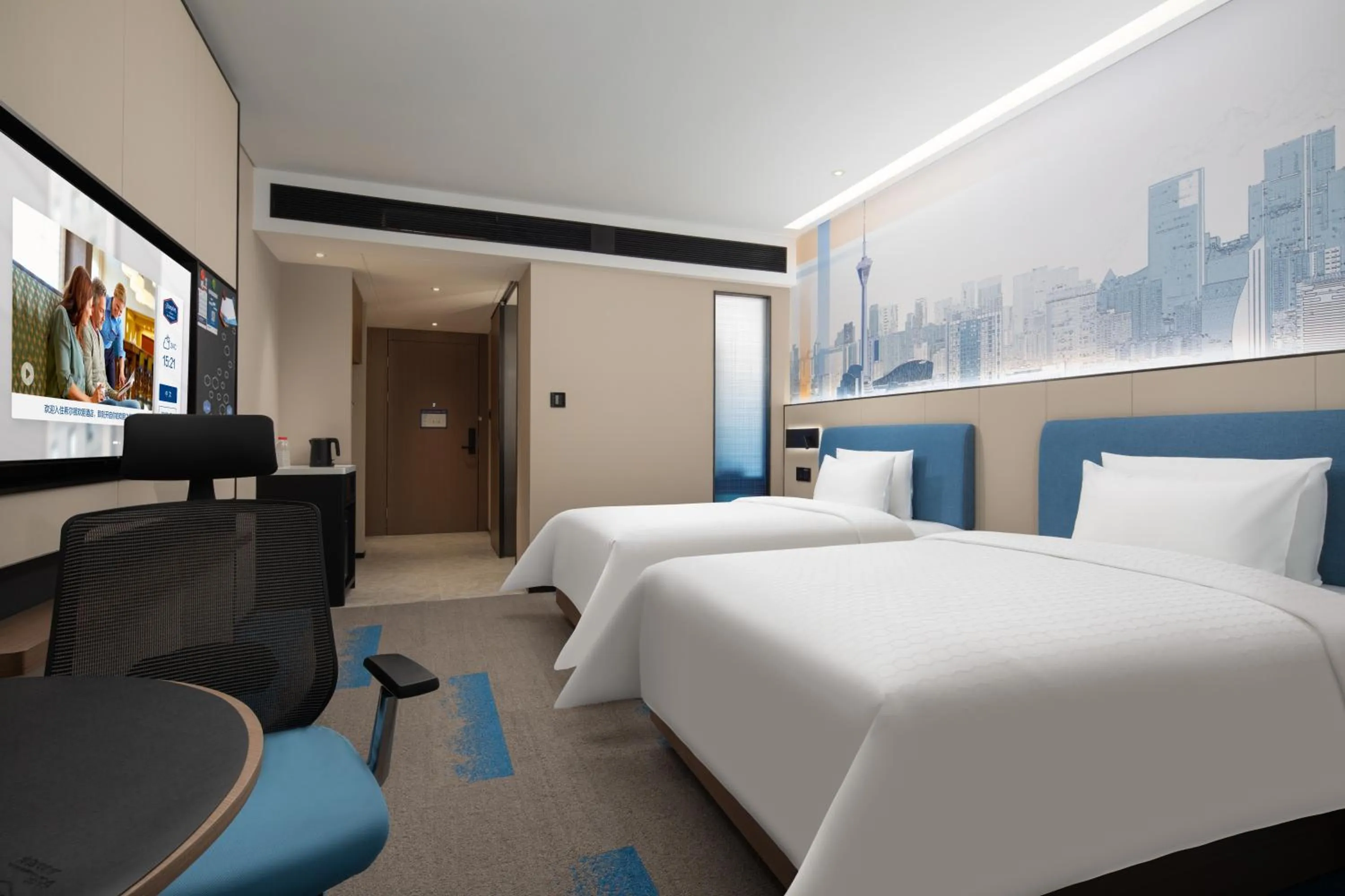 Bed in Hilton by Hampton Chengdu North Railway Station