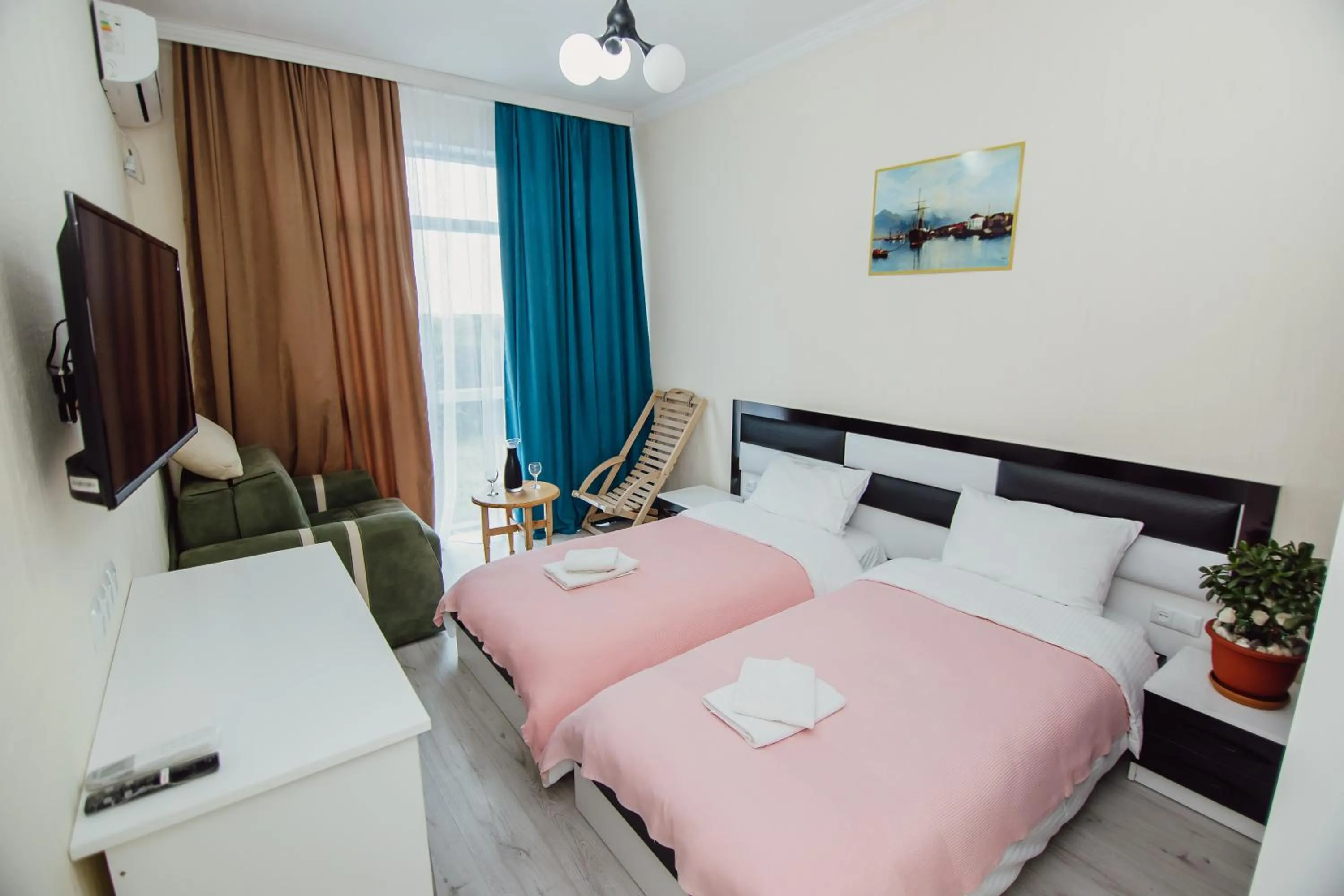 Bed in Mimino Hotel Batumi