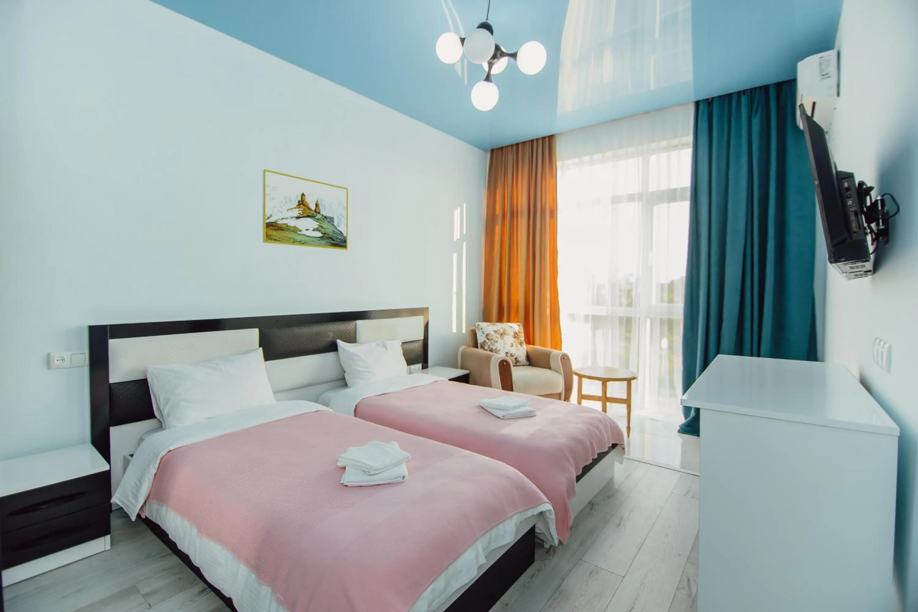 Bed in Mimino Hotel Batumi