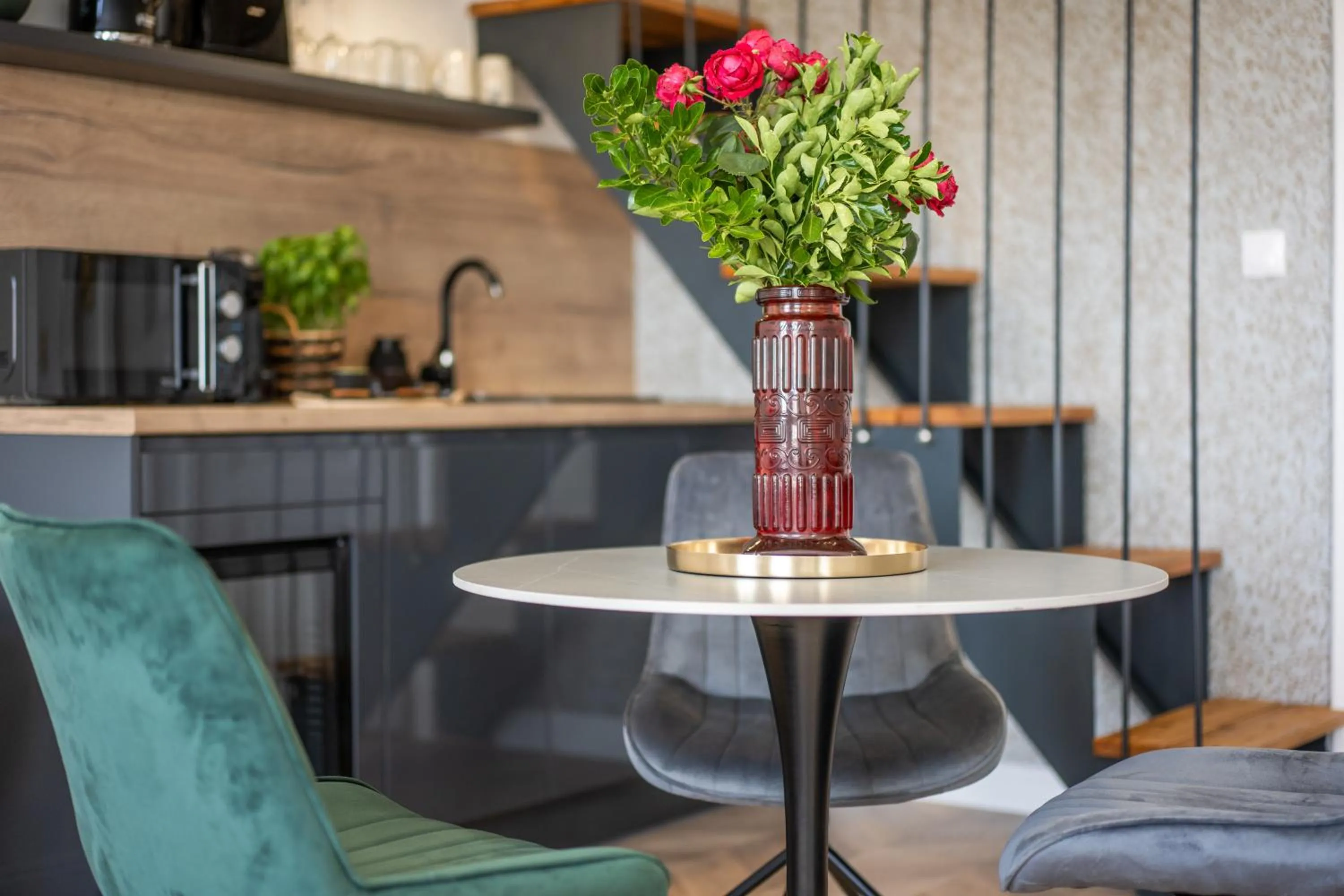 Coffee/tea facilities in V62 studio apartments- Downtown Sopron