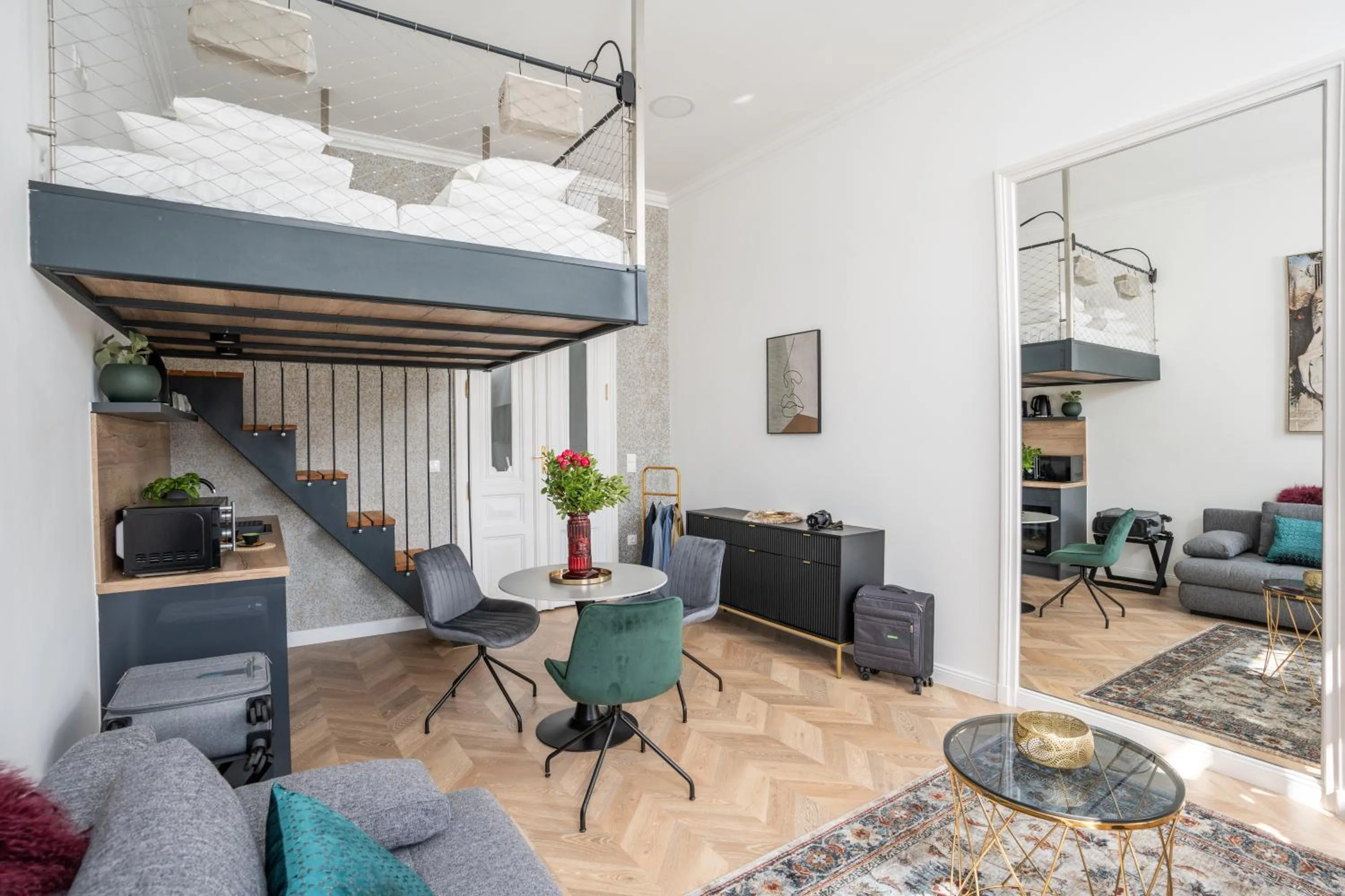 Photo of the whole room in V62 studio apartments- Downtown Sopron